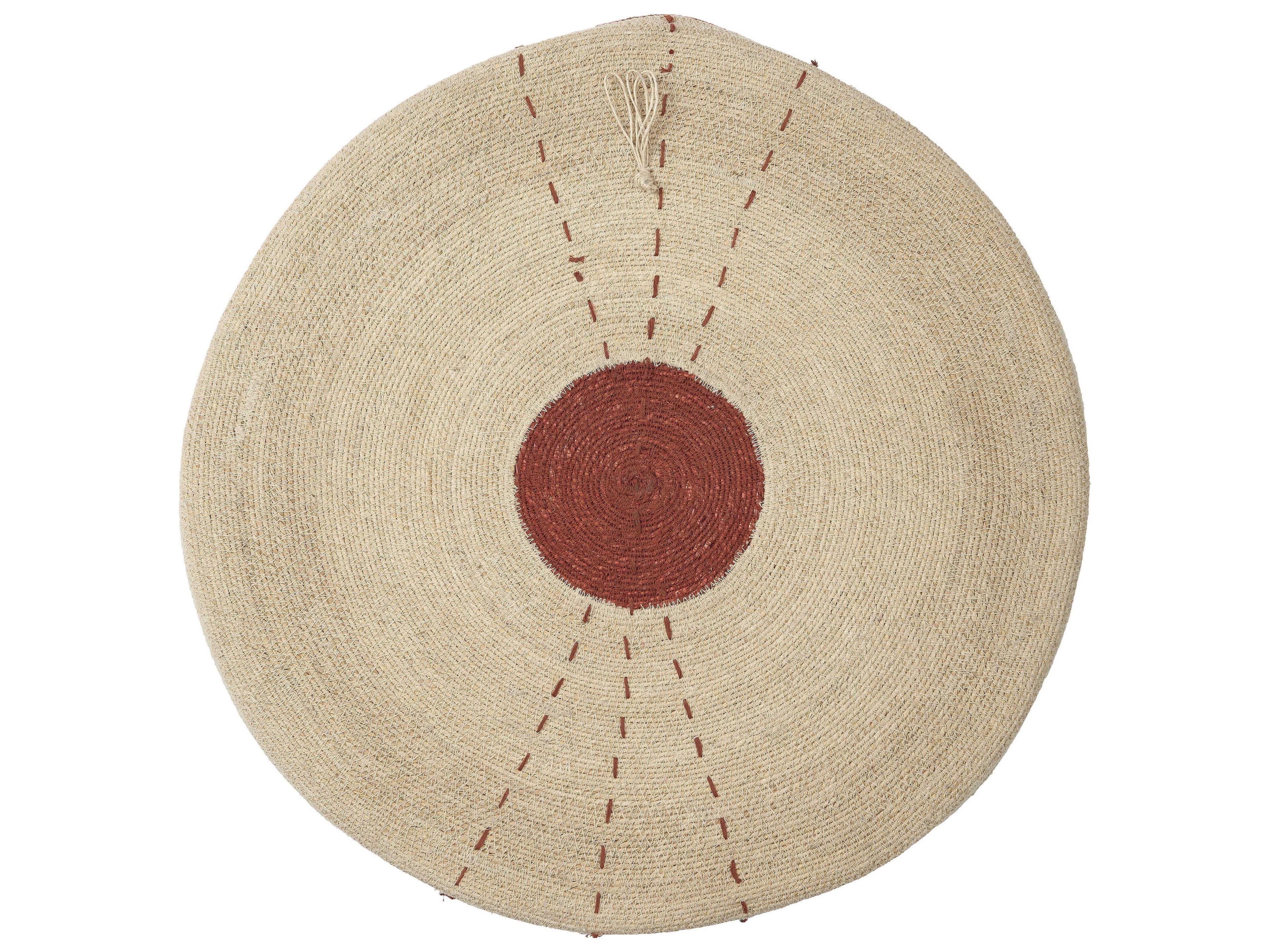 Jamie Young Sundial Rust Seagrass Round Wall Art