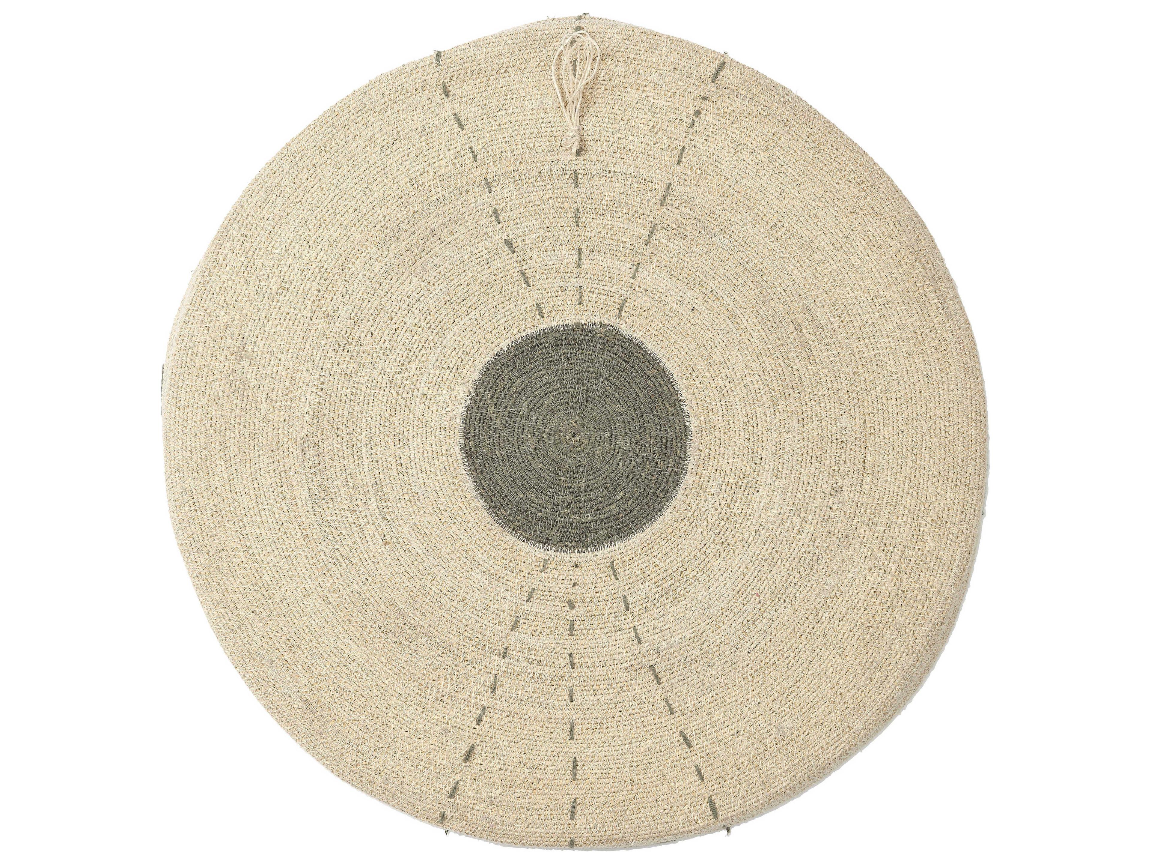 Jamie Young Sundial Teal Seagrass Round Wall Art