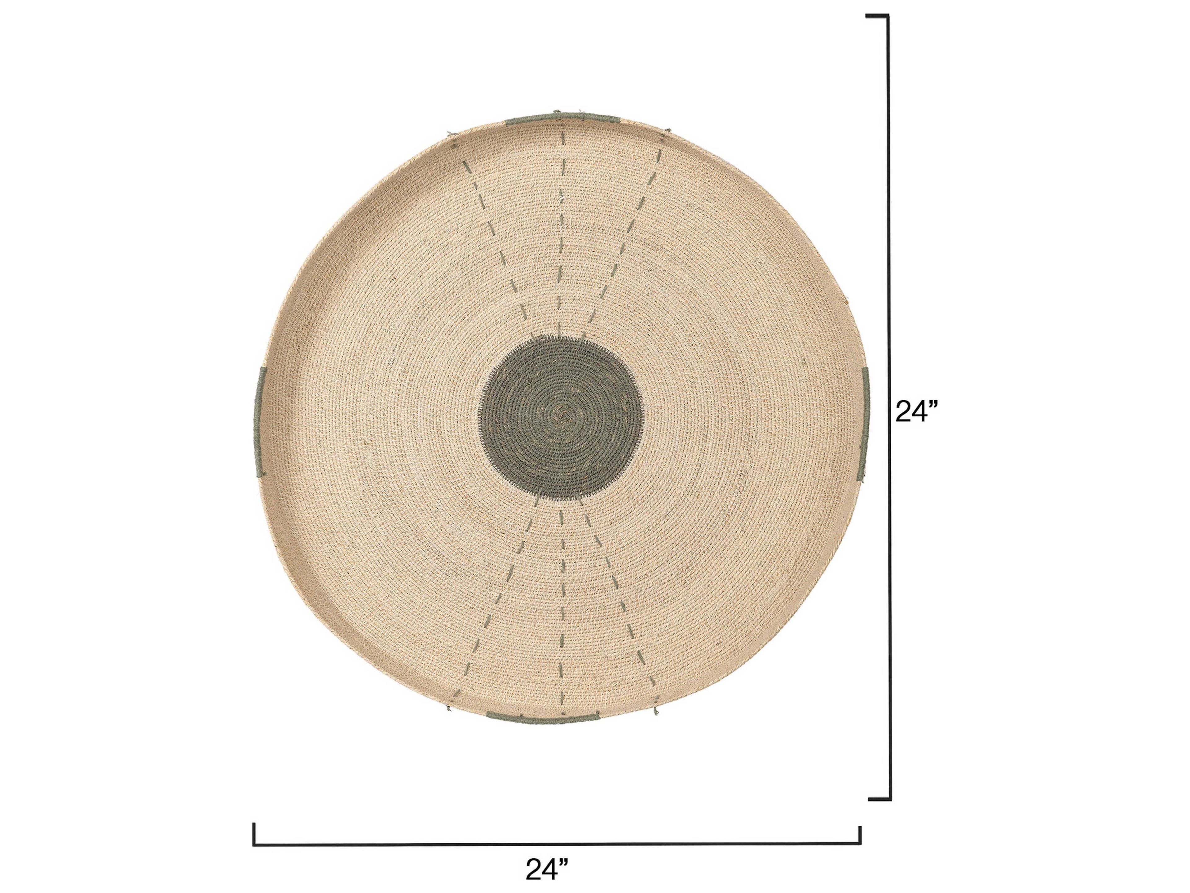 Jamie Young Sundial Teal Seagrass Round Wall Art