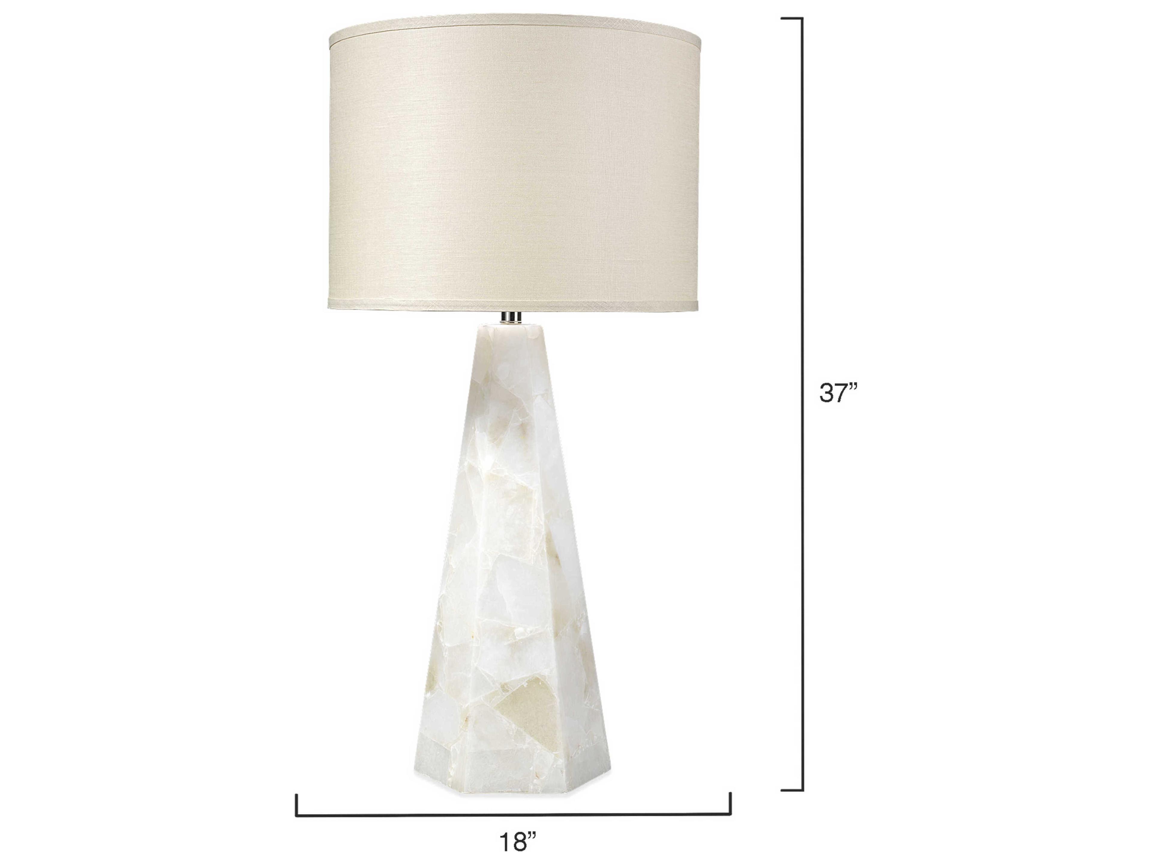 Jamie Young Borealis Alabaster White Buffet Lamp