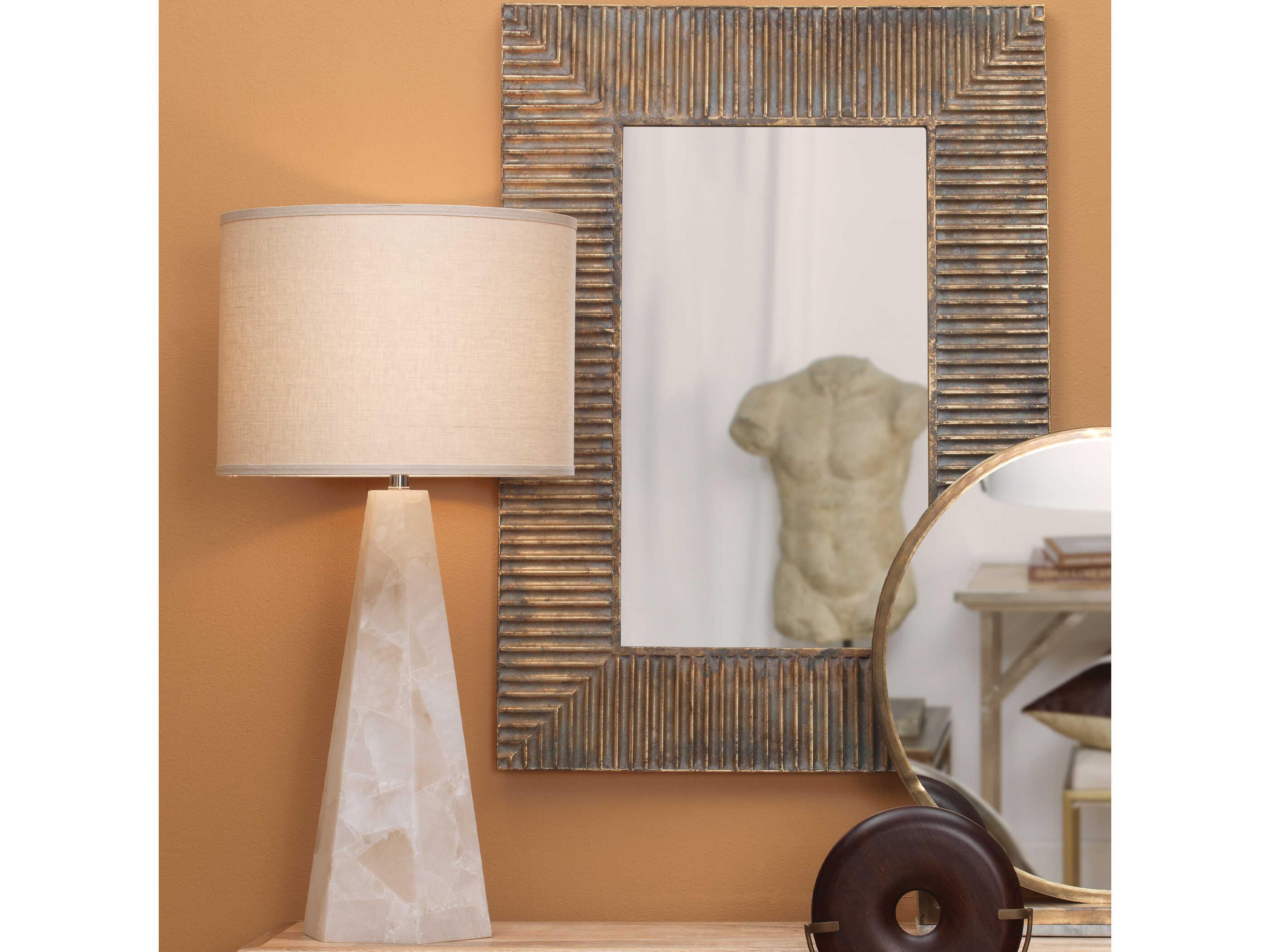 Jamie Young Borealis Alabaster White Buffet Lamp