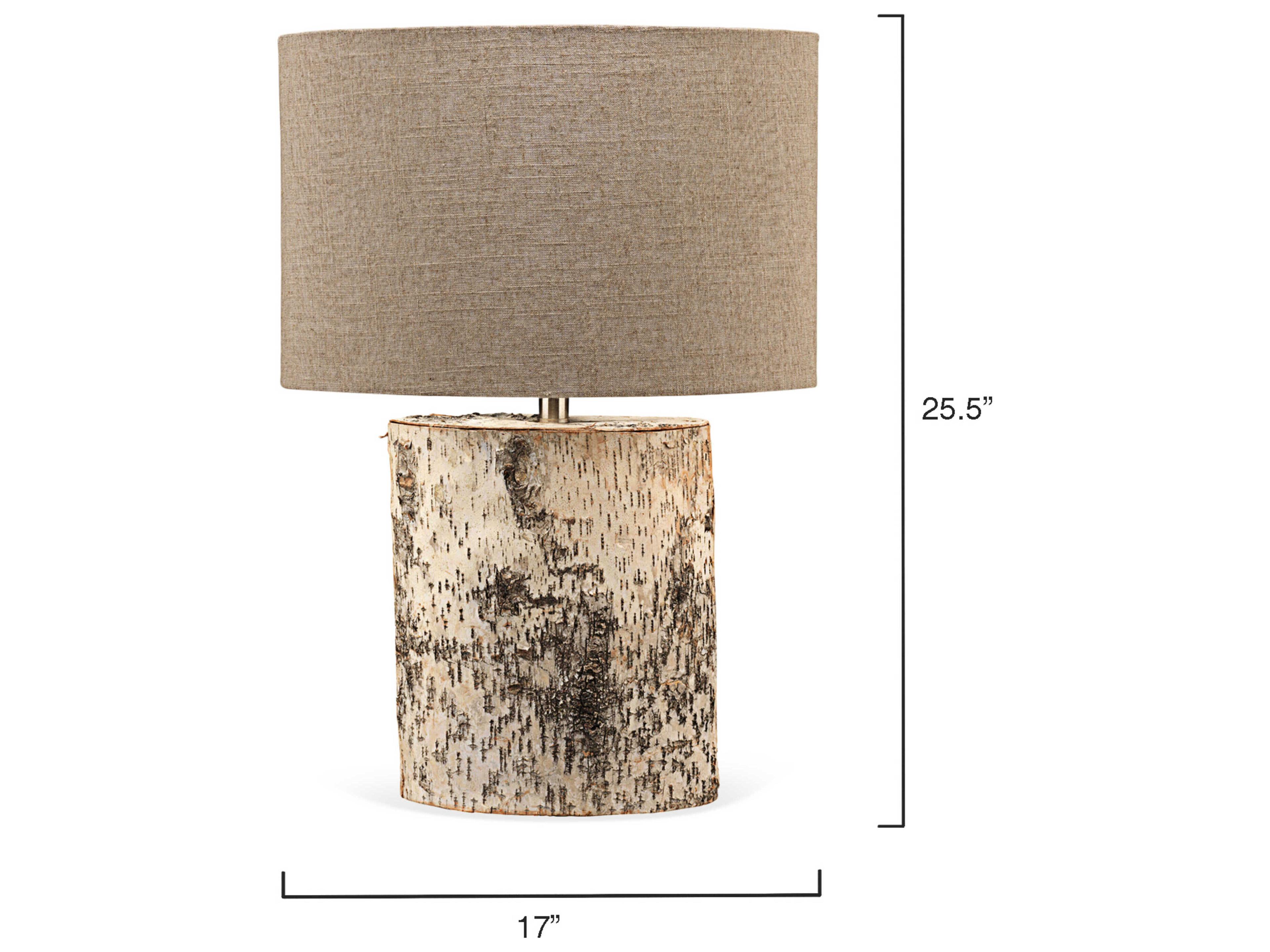 Jamie Young Forrester Birch Veneer Brown Buffet Lamp