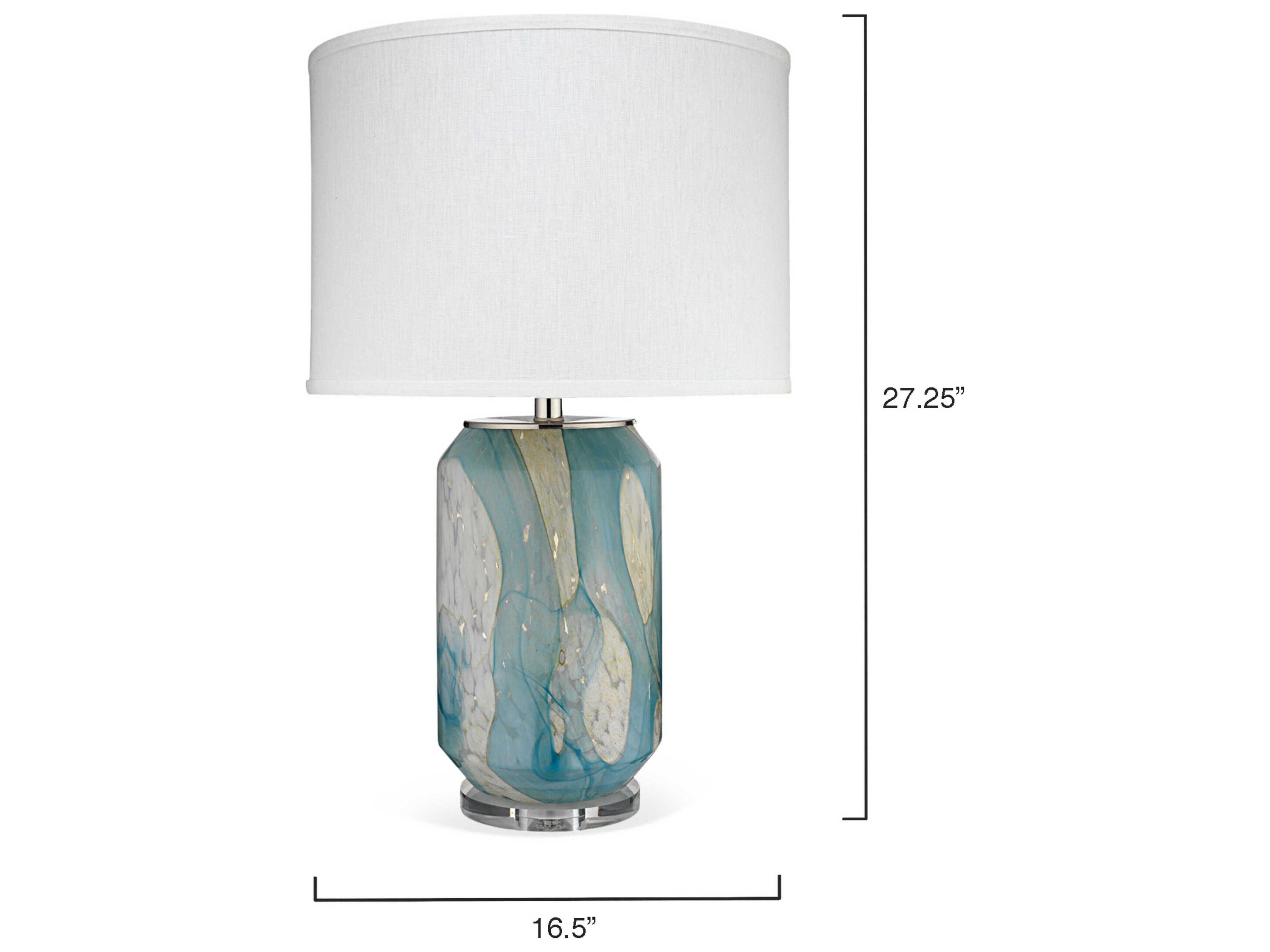 Jamie Young Helen Glass Pale Blue Buffet Lamp