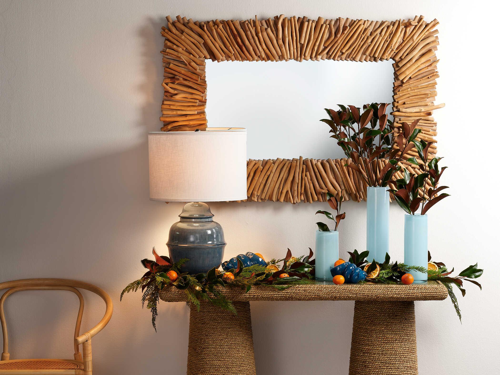 Jamie Young Kaya Blue Ceramic Buffet Lamp