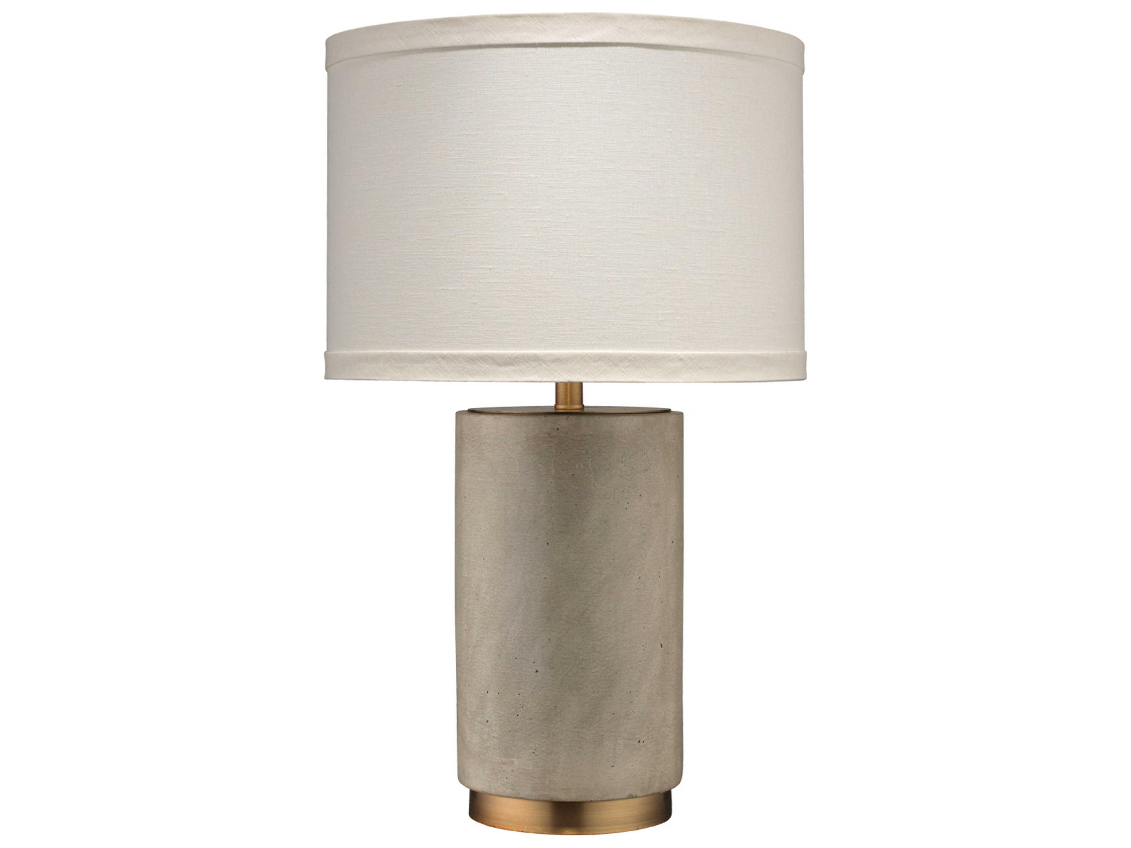 Jamie Young Grey Cement Antique Brass Buffet Lamp