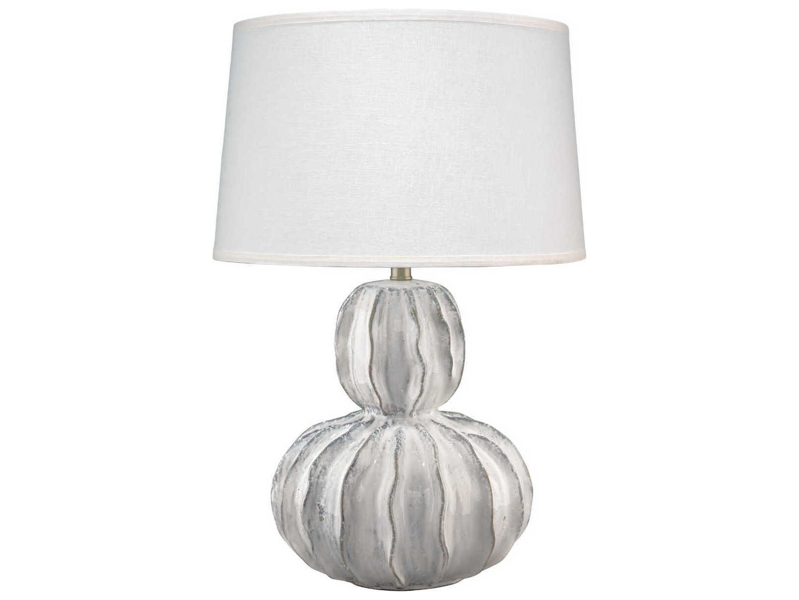 Jamie Young Oceane Gourd White Reactive Glaze Buffet Lamp