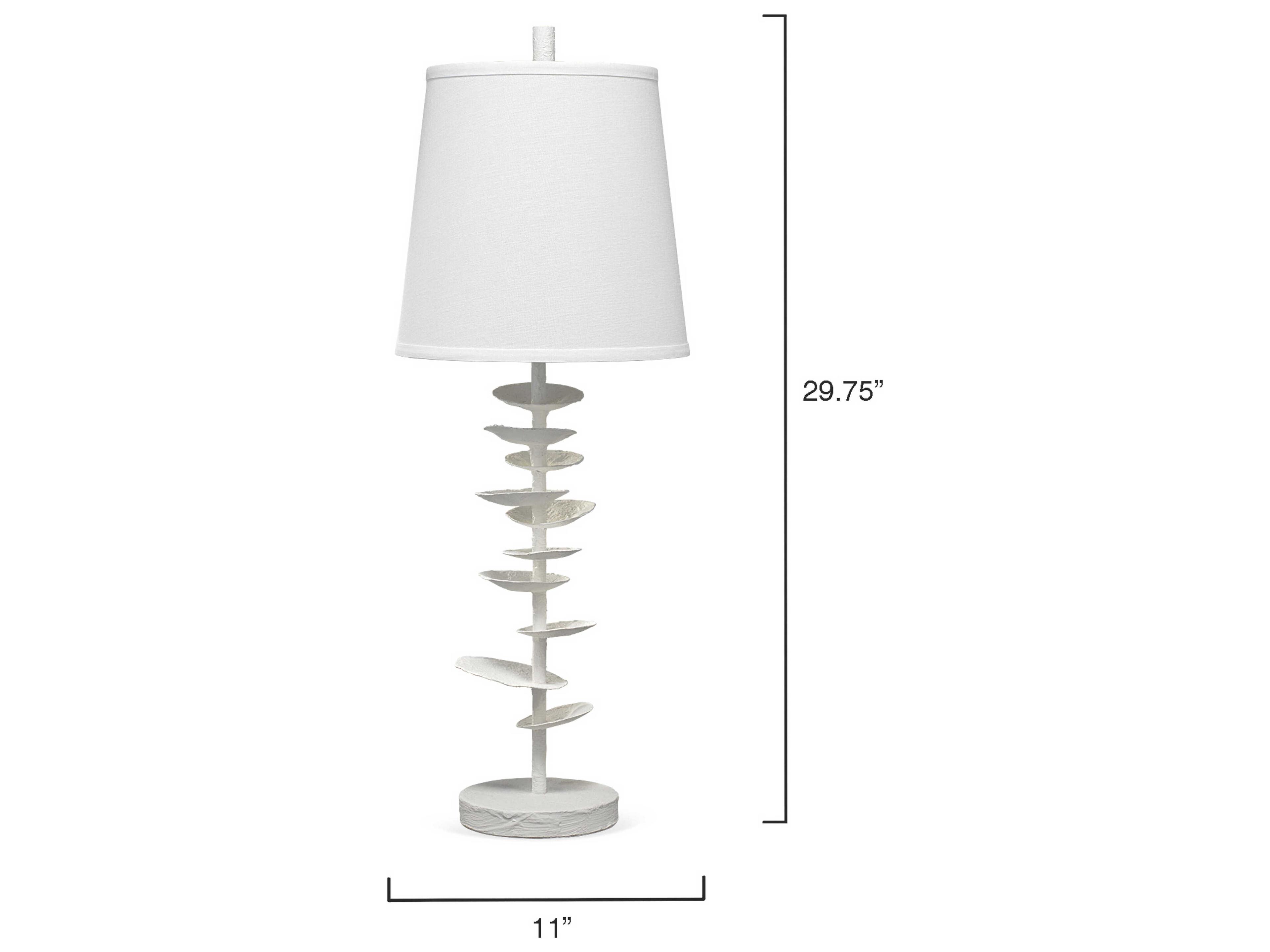 Jamie Young Petals Textured White Buffet Lamp