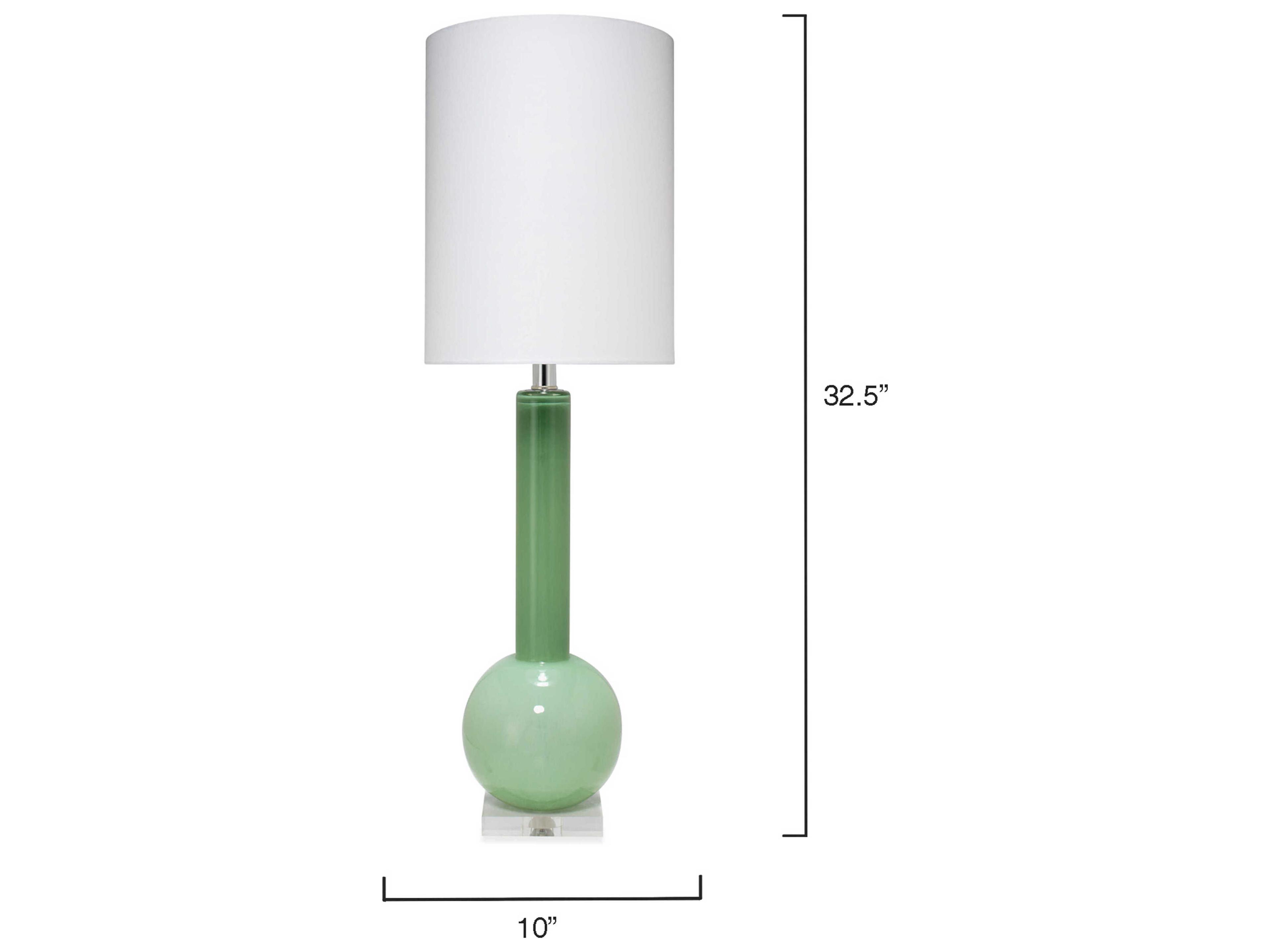 Jamie Young Studio Glass Leaf Green Buffet Lamp