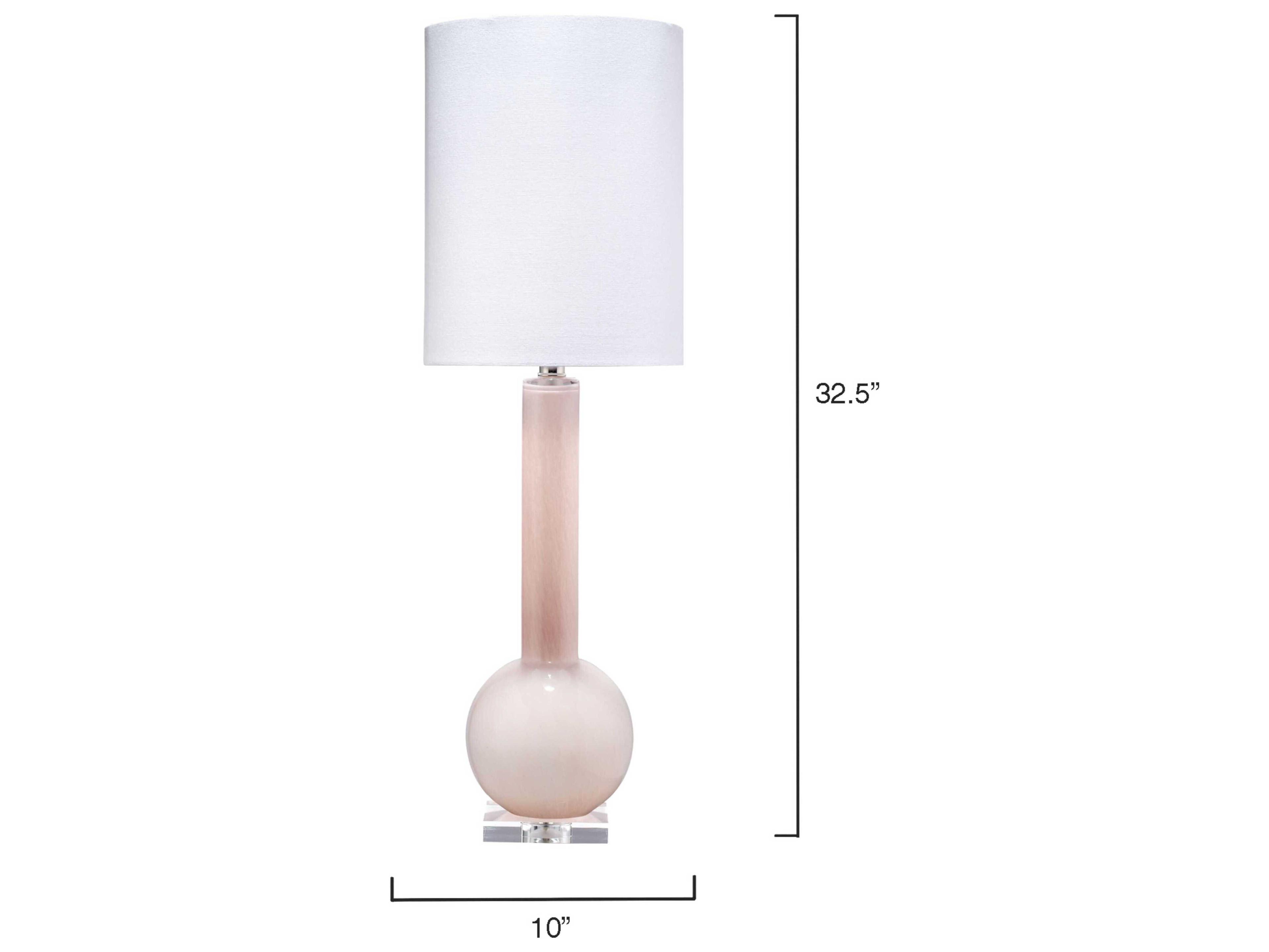 Jamie Young Studio Glass Petal Pink Buffet Lamp