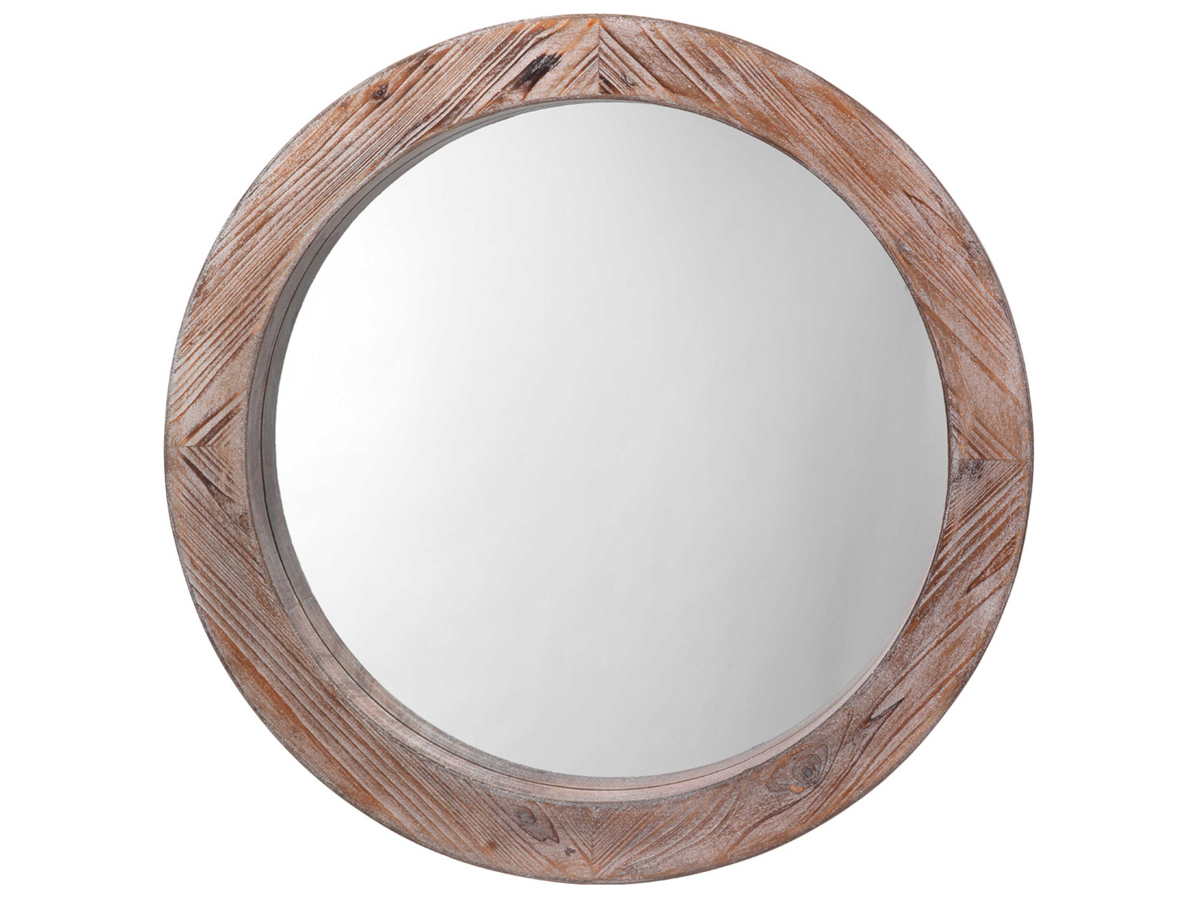 Jamie Young Reclaimed Grey Round Wall Mirror