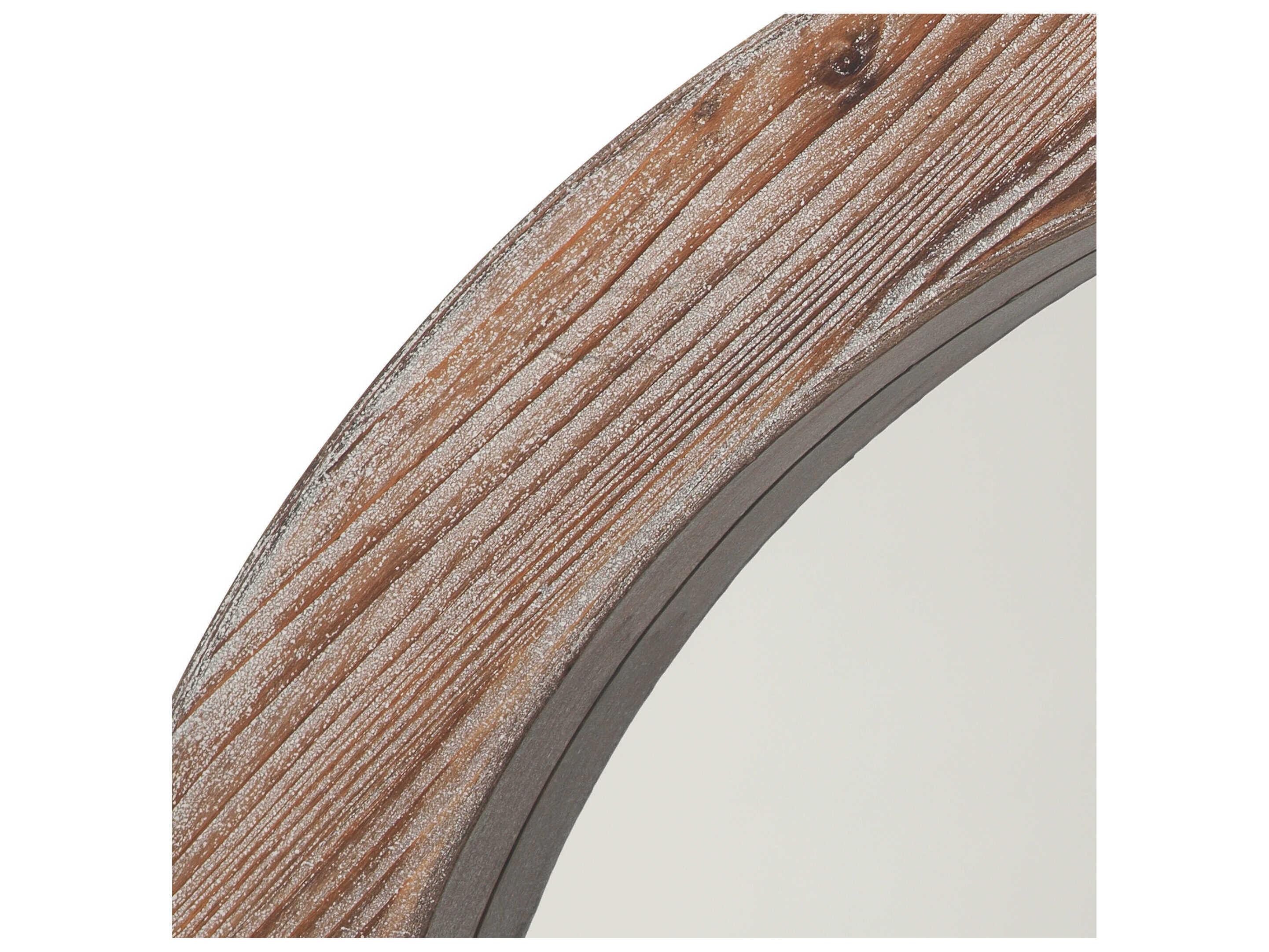 Jamie Young Reclaimed Grey Round Wall Mirror