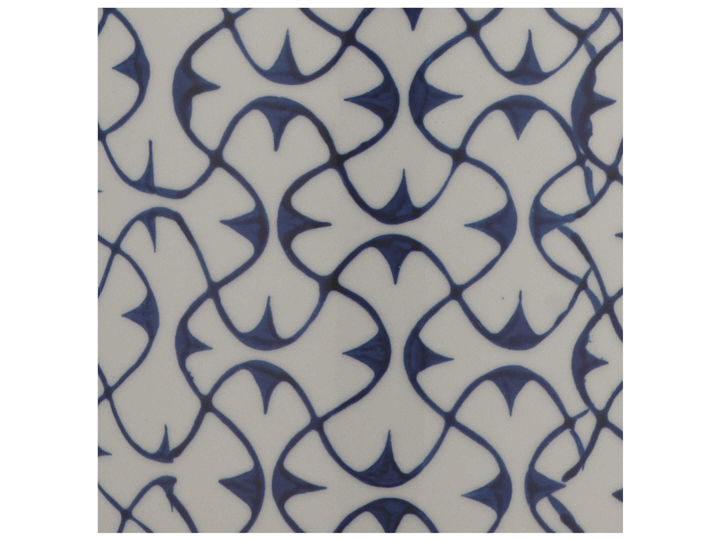 Jamie Young Vivian Blue Linen White Cone Buffet Lamp