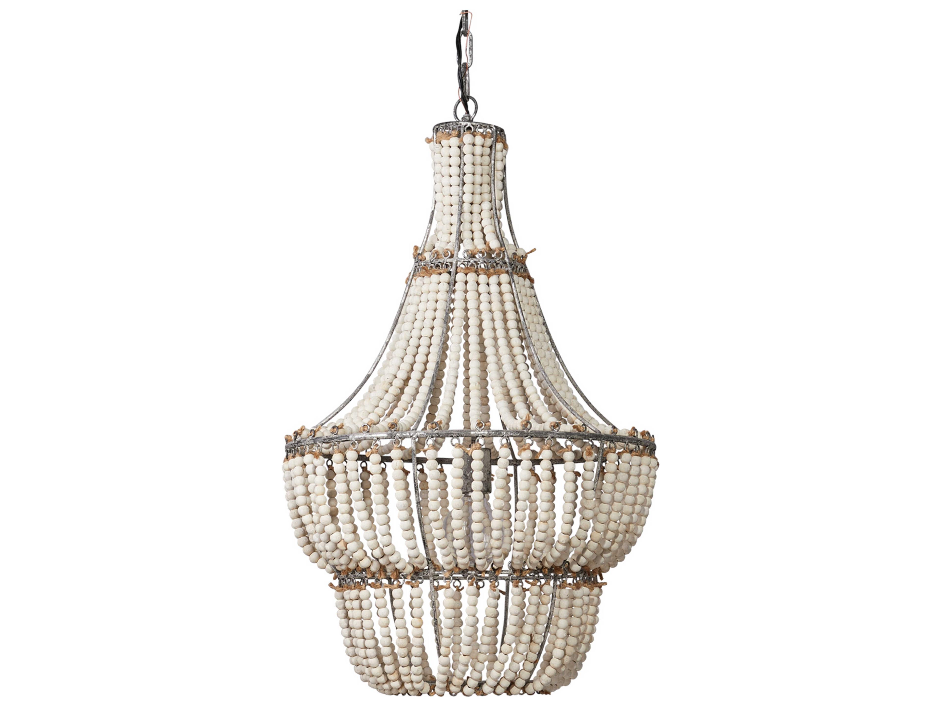 Jamie Young Blanca 1-Light White Washed Empire Chandelier
