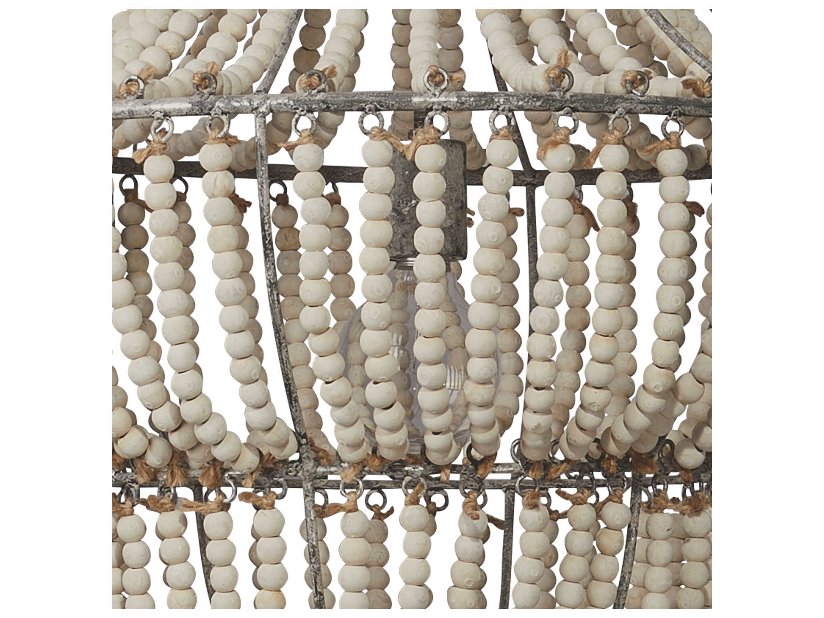 Jamie Young Blanca 1-Light White Washed Empire Chandelier