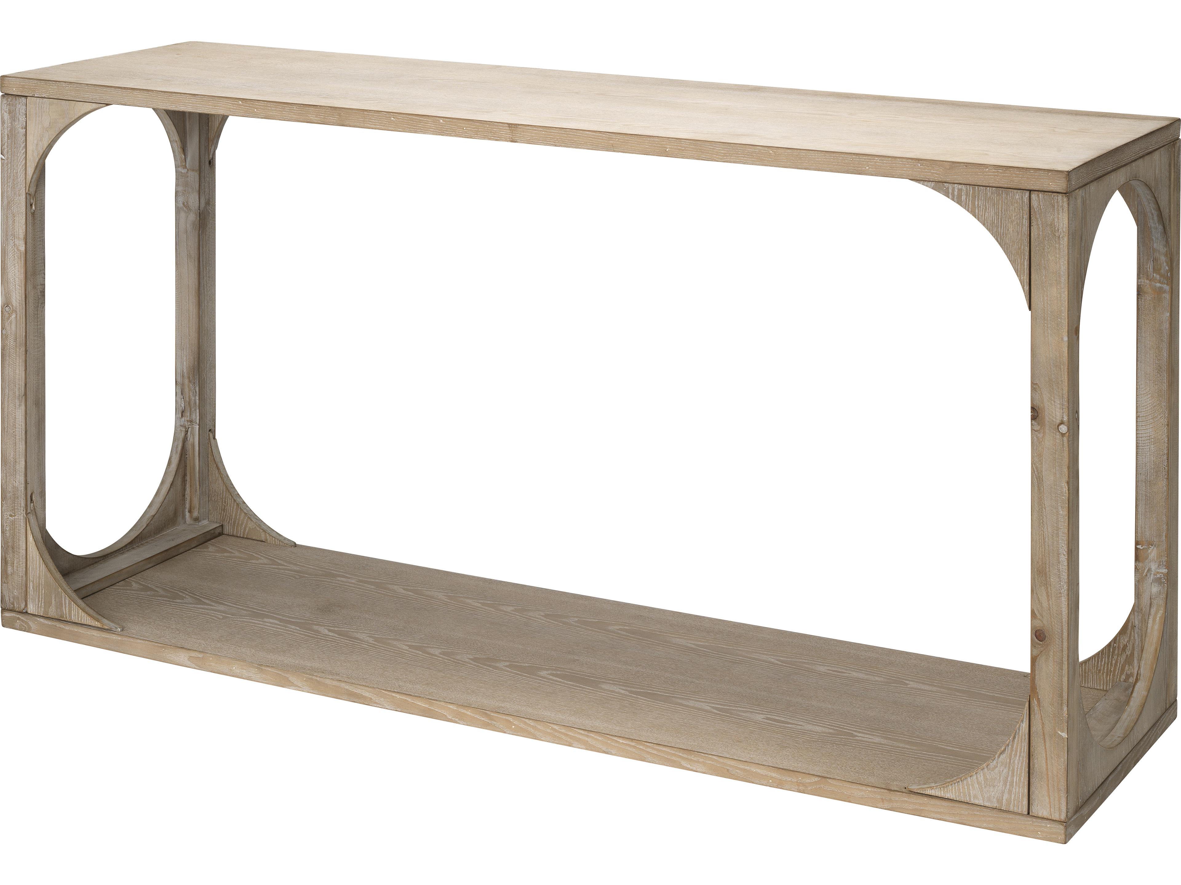 Jamie Young Everett Rectangular Wood Grey Console Table