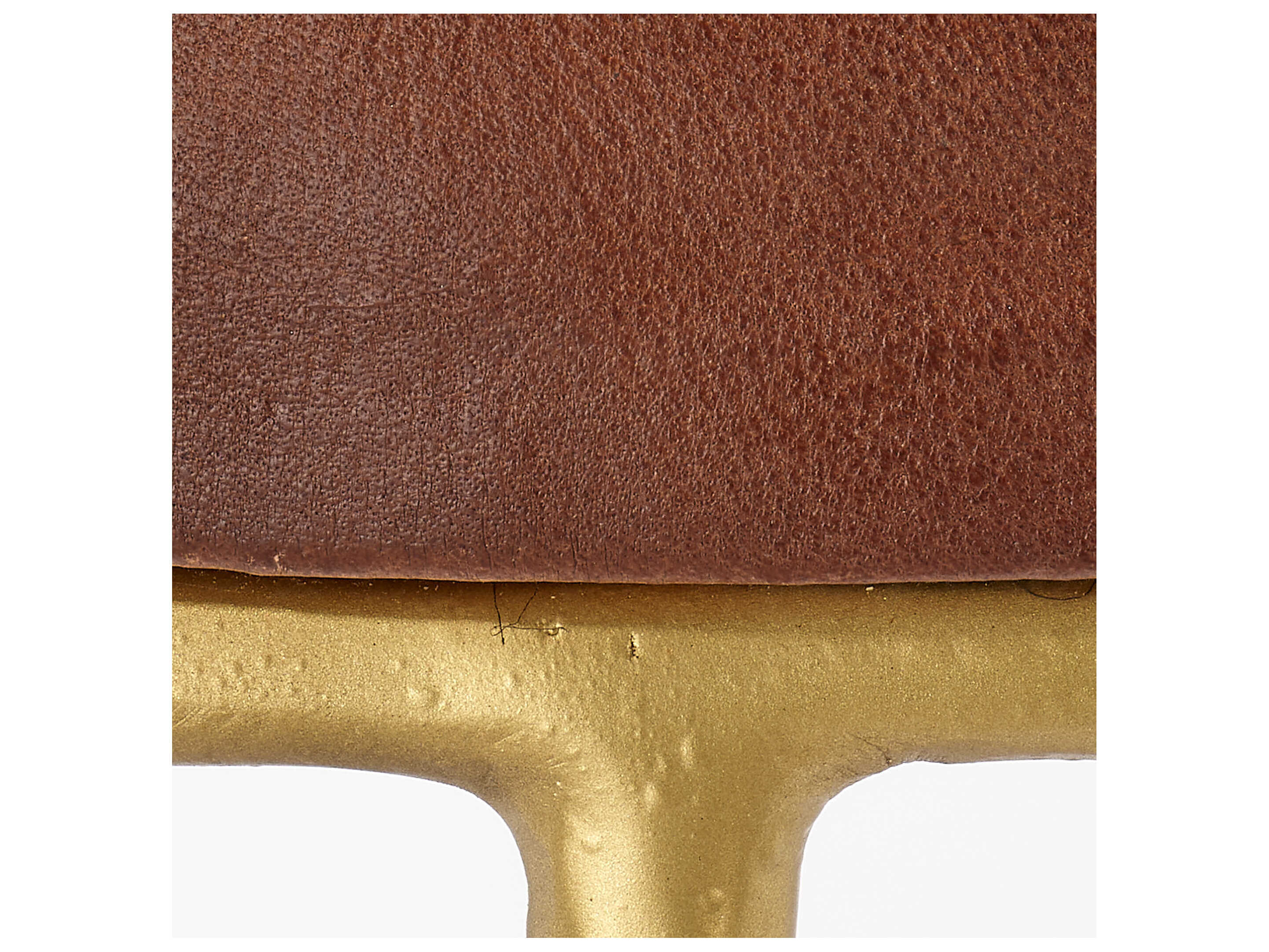 Jamie Young Henry Matte Brown Leather Bar Stool