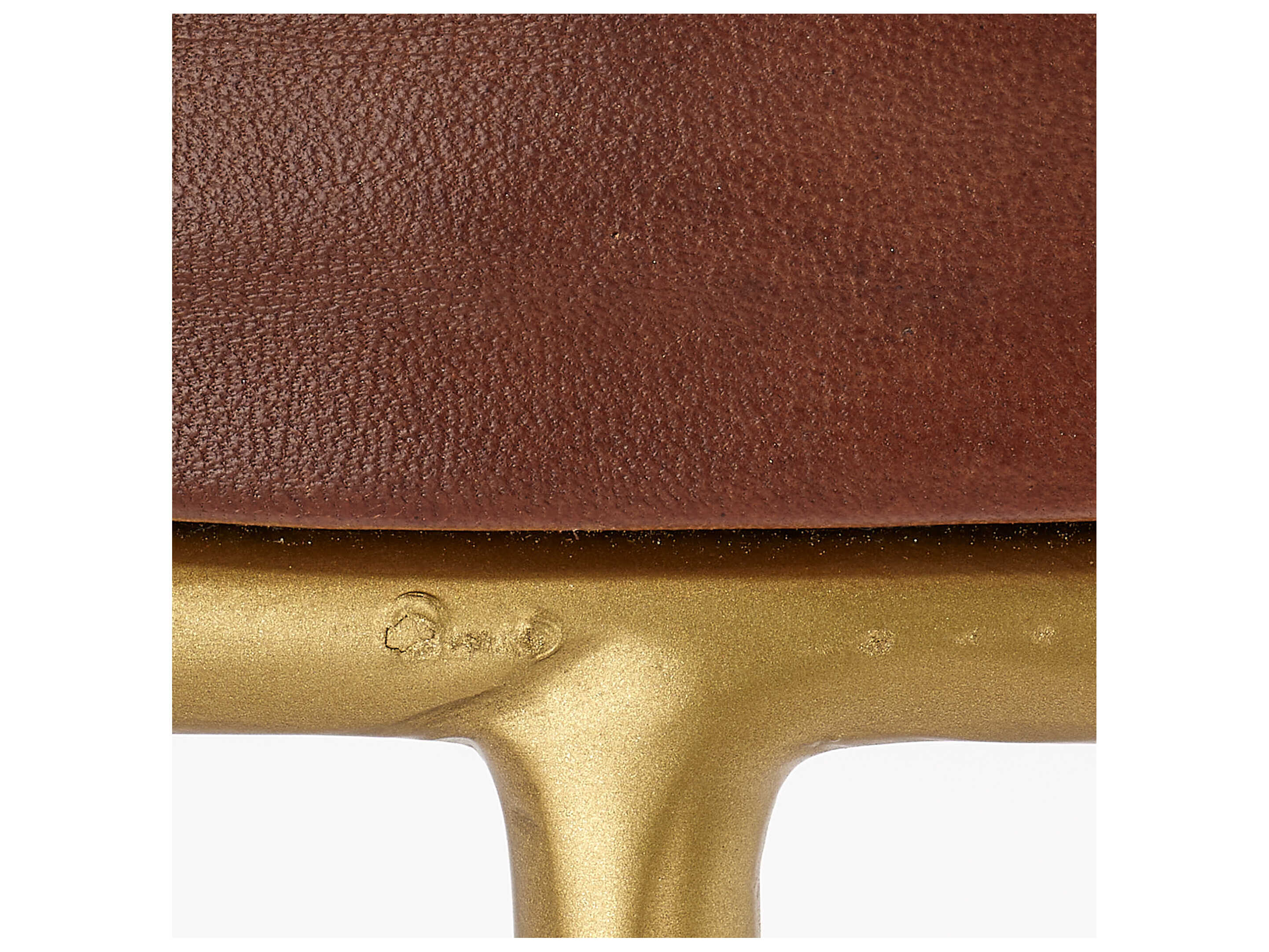 Jamie Young Henry Matte Brown Leather Counter Stool