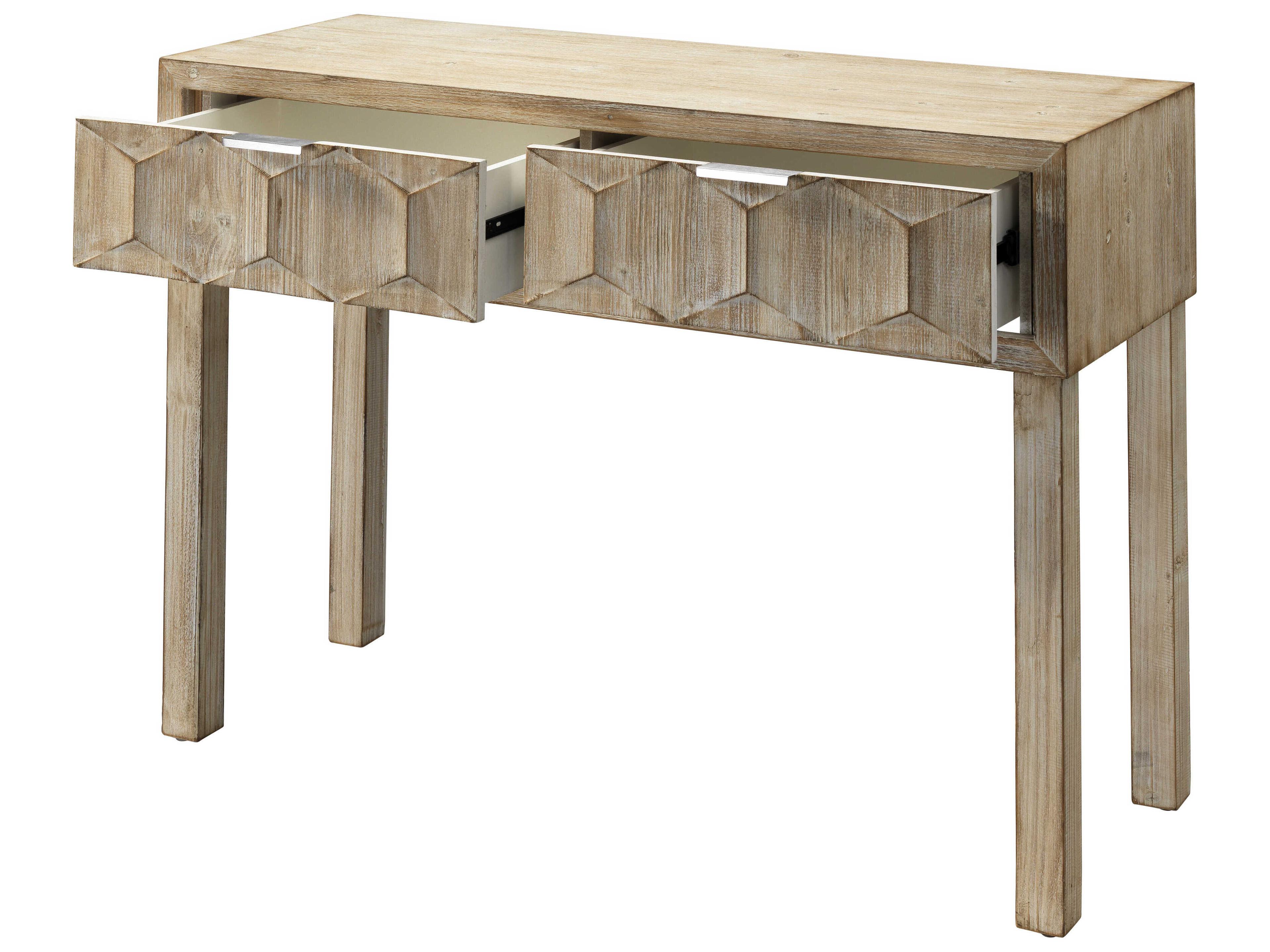 Jamie Young Juniper Rectangular Wood Grey Console Table