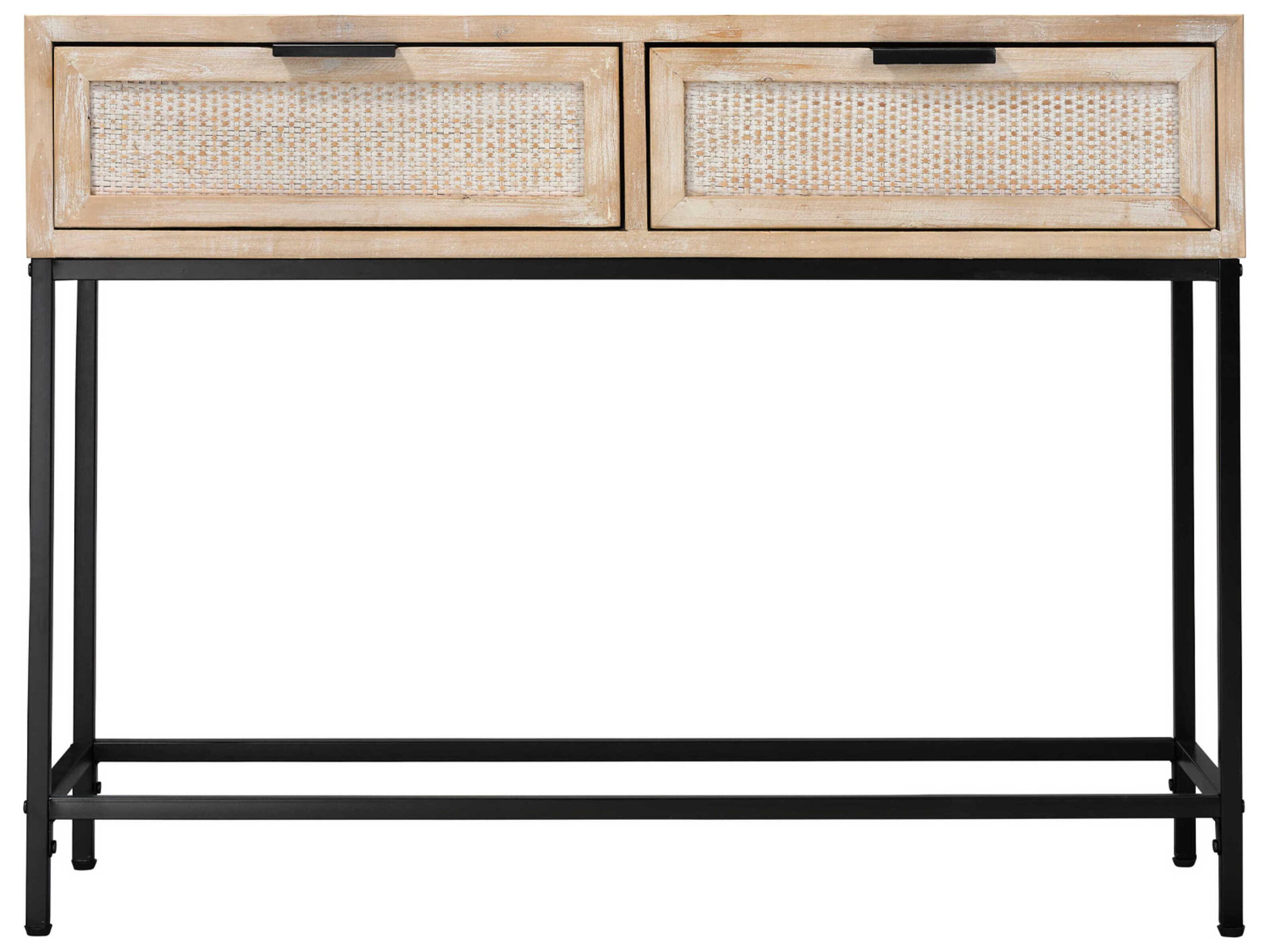 Jamie Young Reed Rectangular Wood Brown Console Table