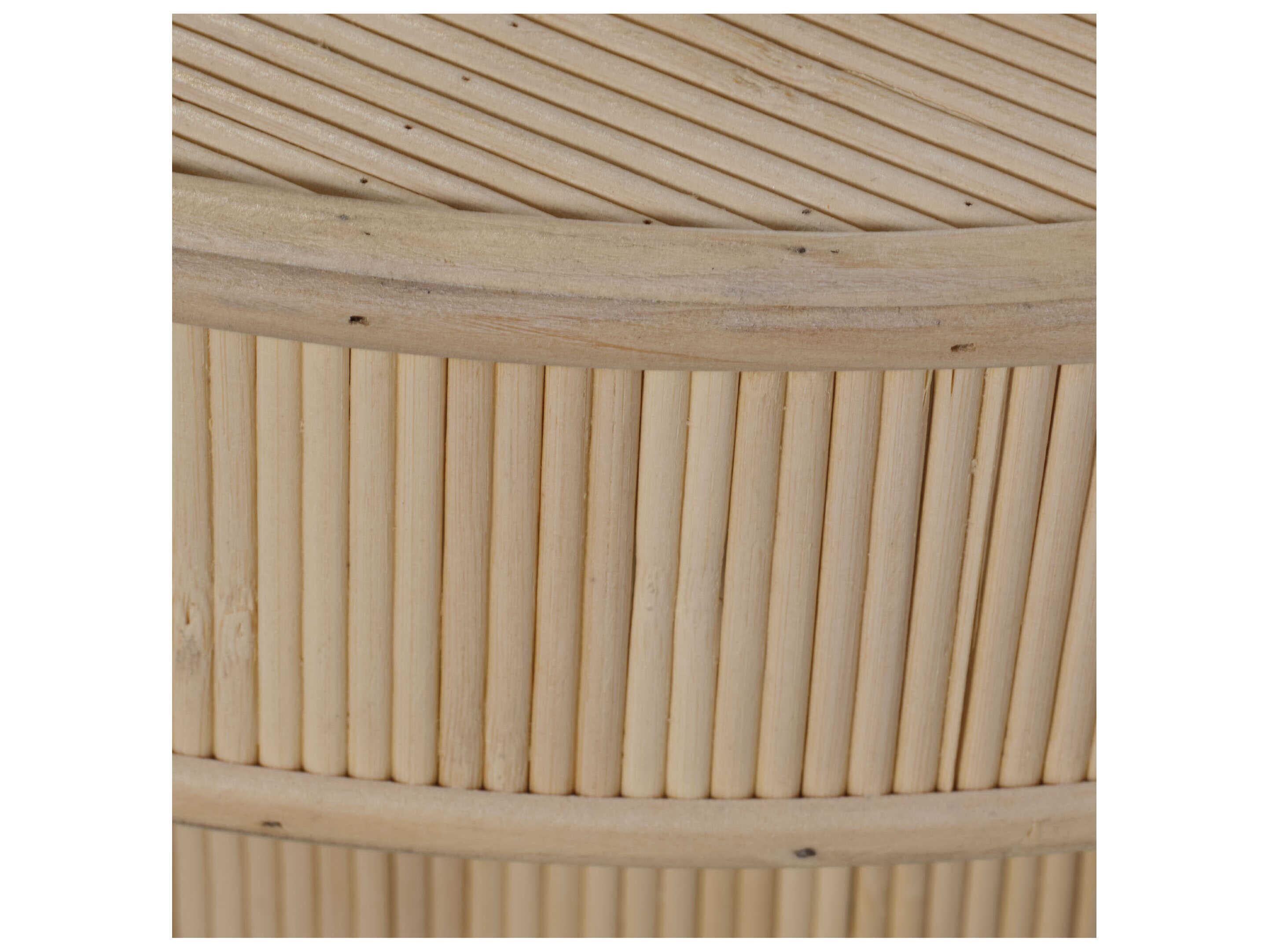 Jamie Young Taylor Round Bamboo Natural End Table