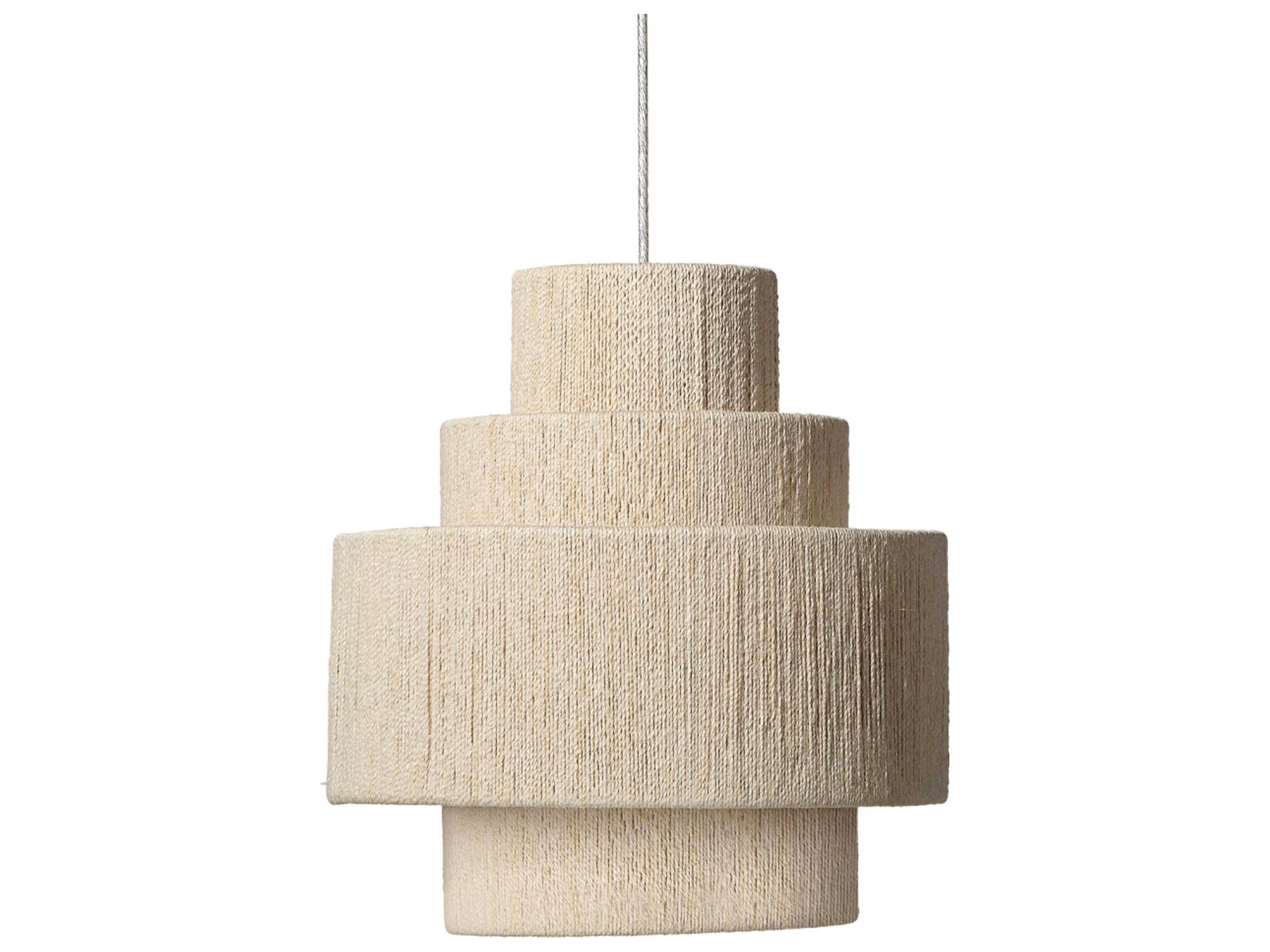 Jamie Young Filament 1-Light Off White Drum Tiered Pendant