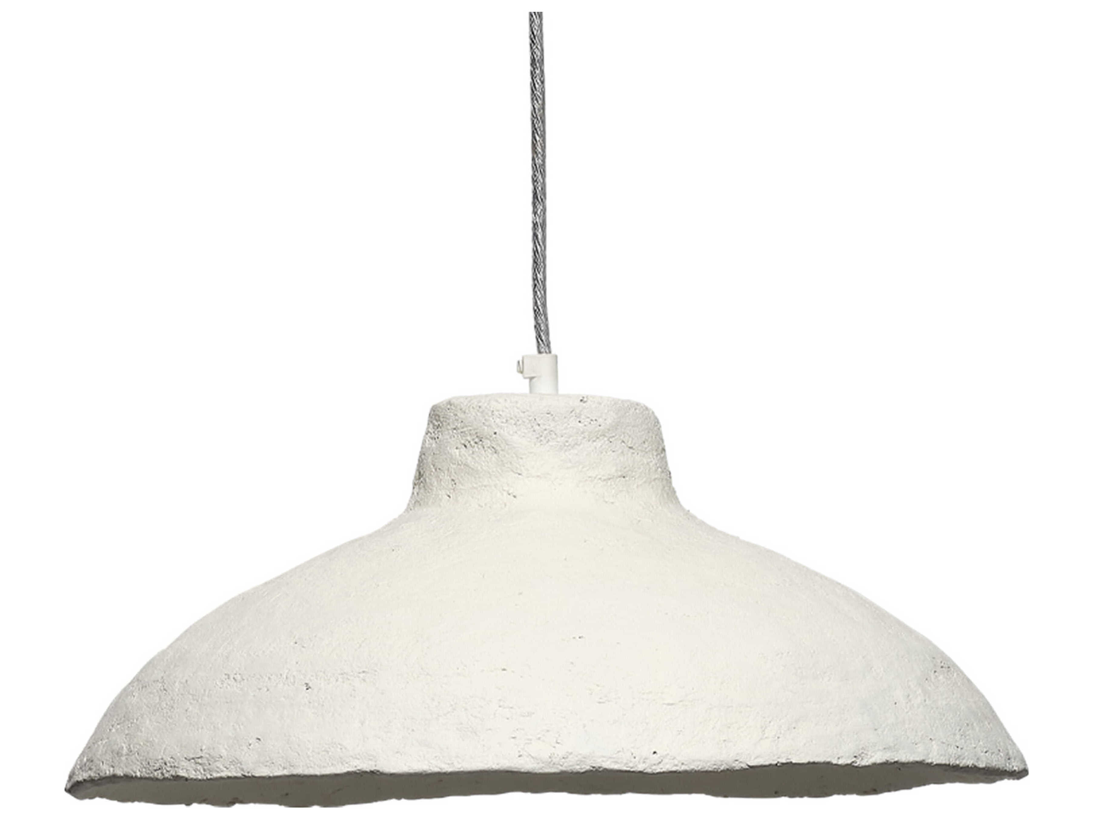 Jamie Young Parchment 1-Light Off White Dome Pendant