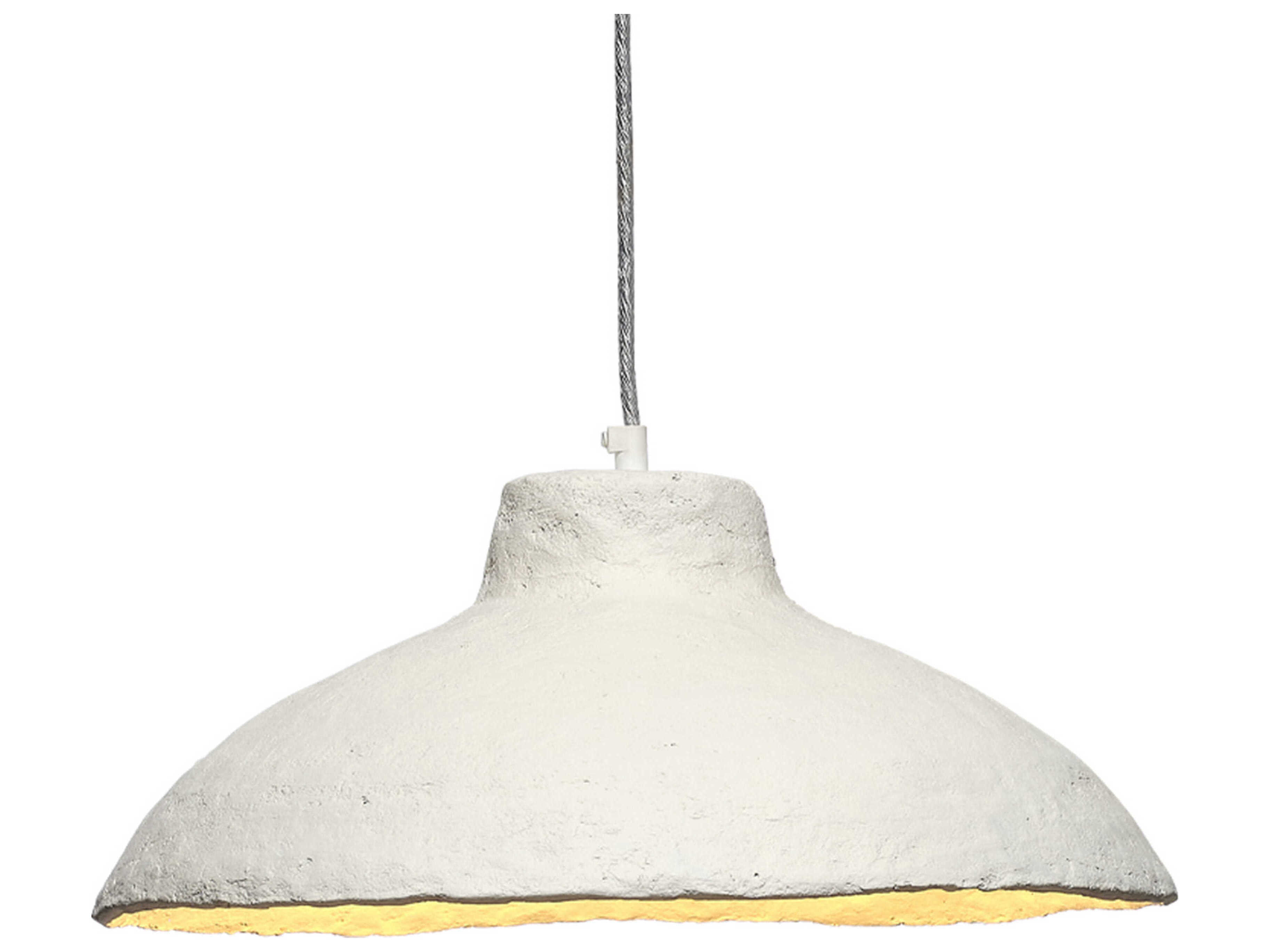 Jamie Young Parchment 1-Light Off White Dome Pendant