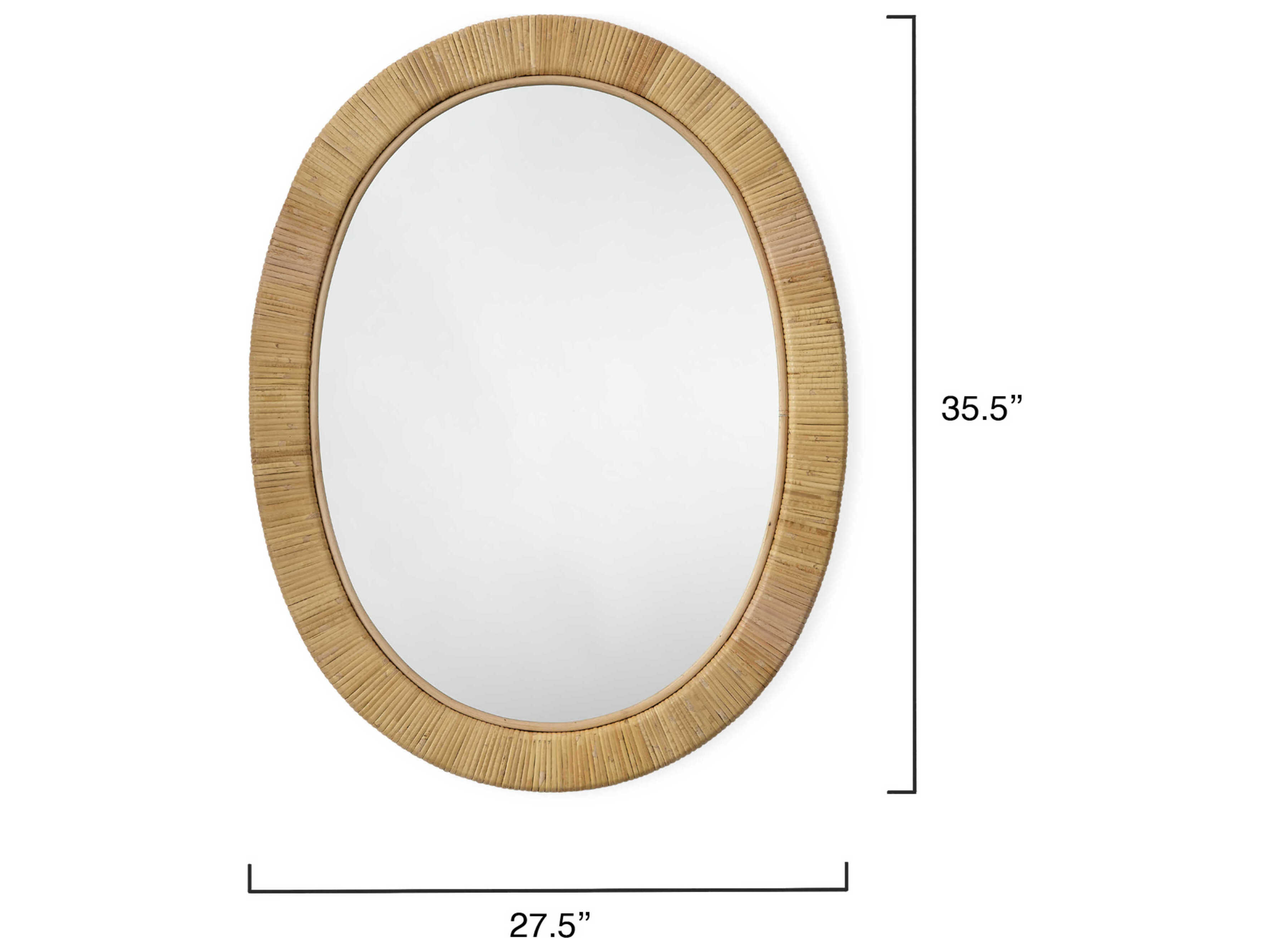 Jamie Young Aloha Natural Oval Wall Mirror