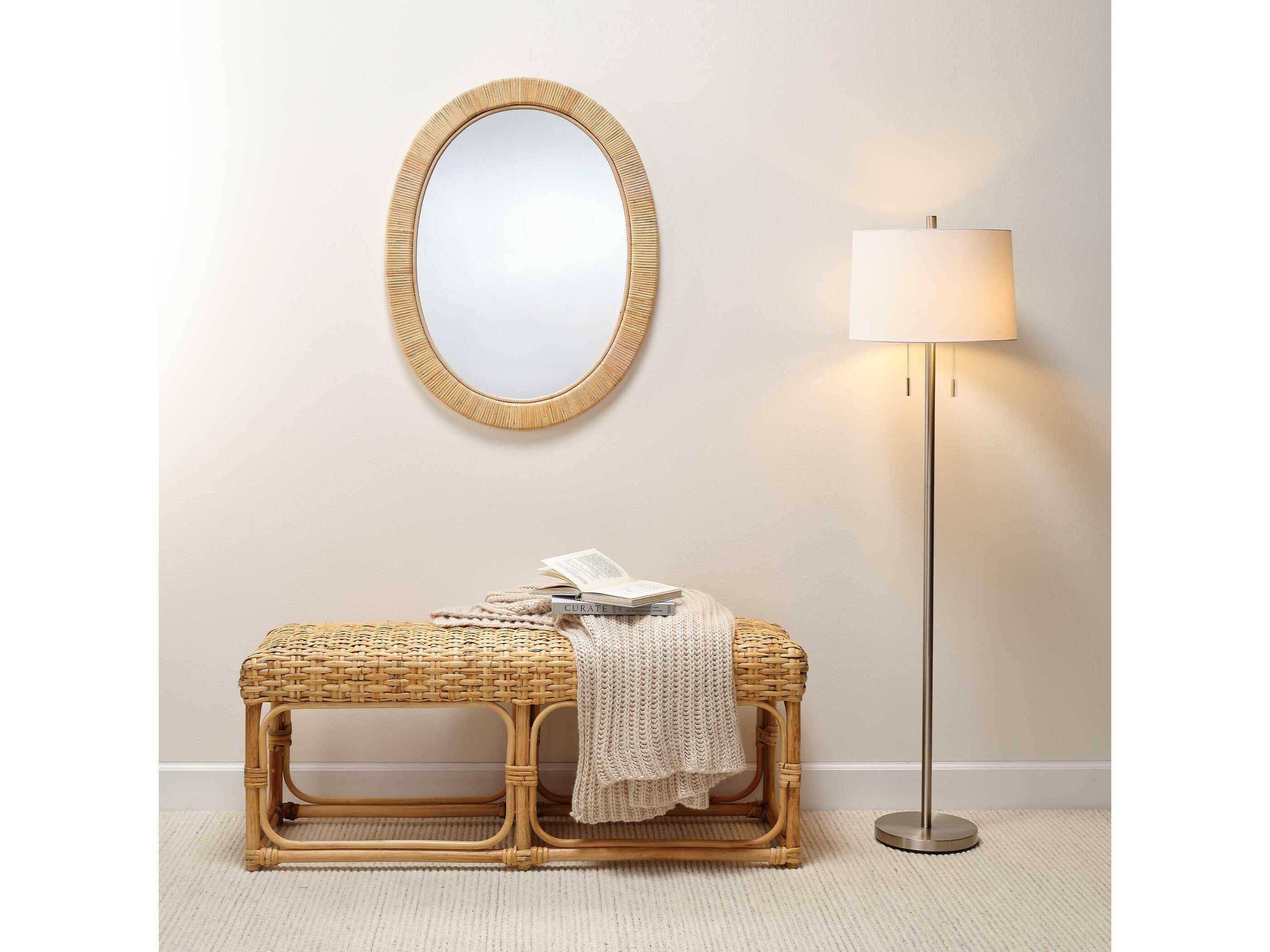 Jamie Young Aloha Natural Oval Wall Mirror