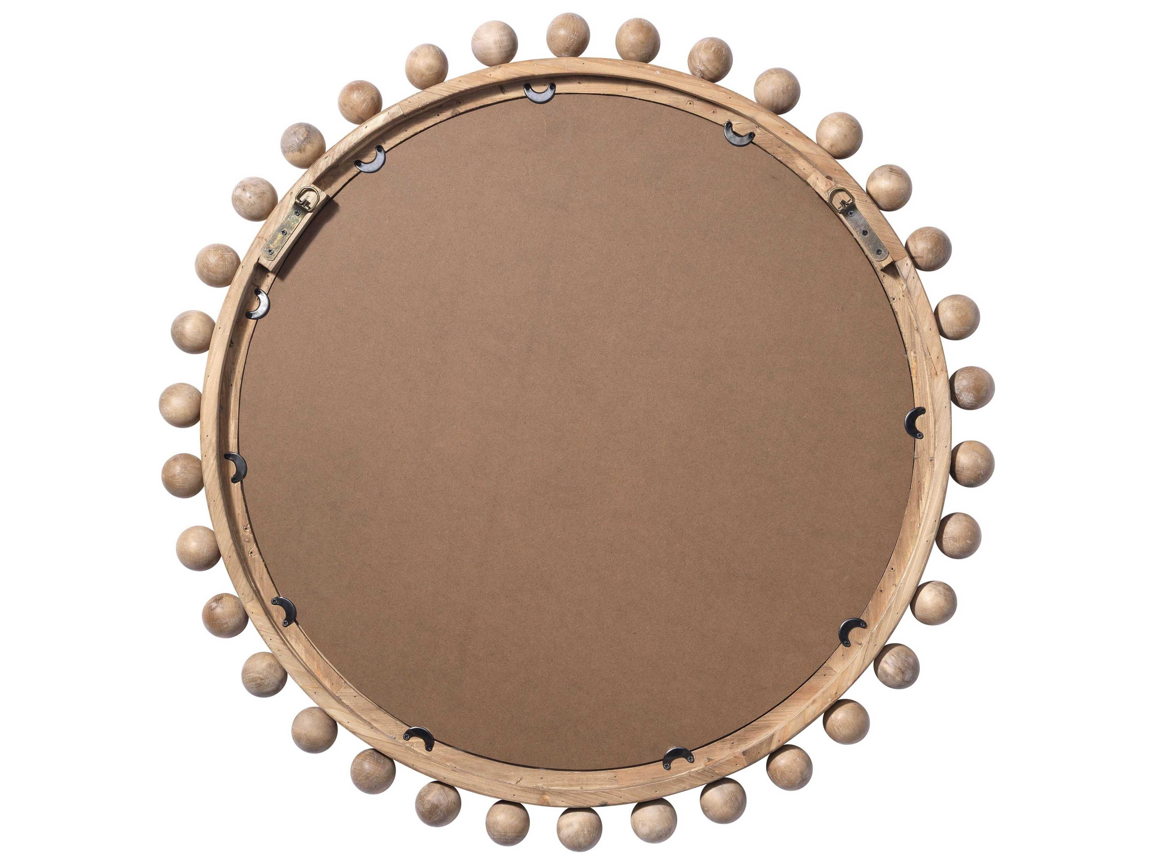 Jamie Young Brighton Natural Round Wall Mirror