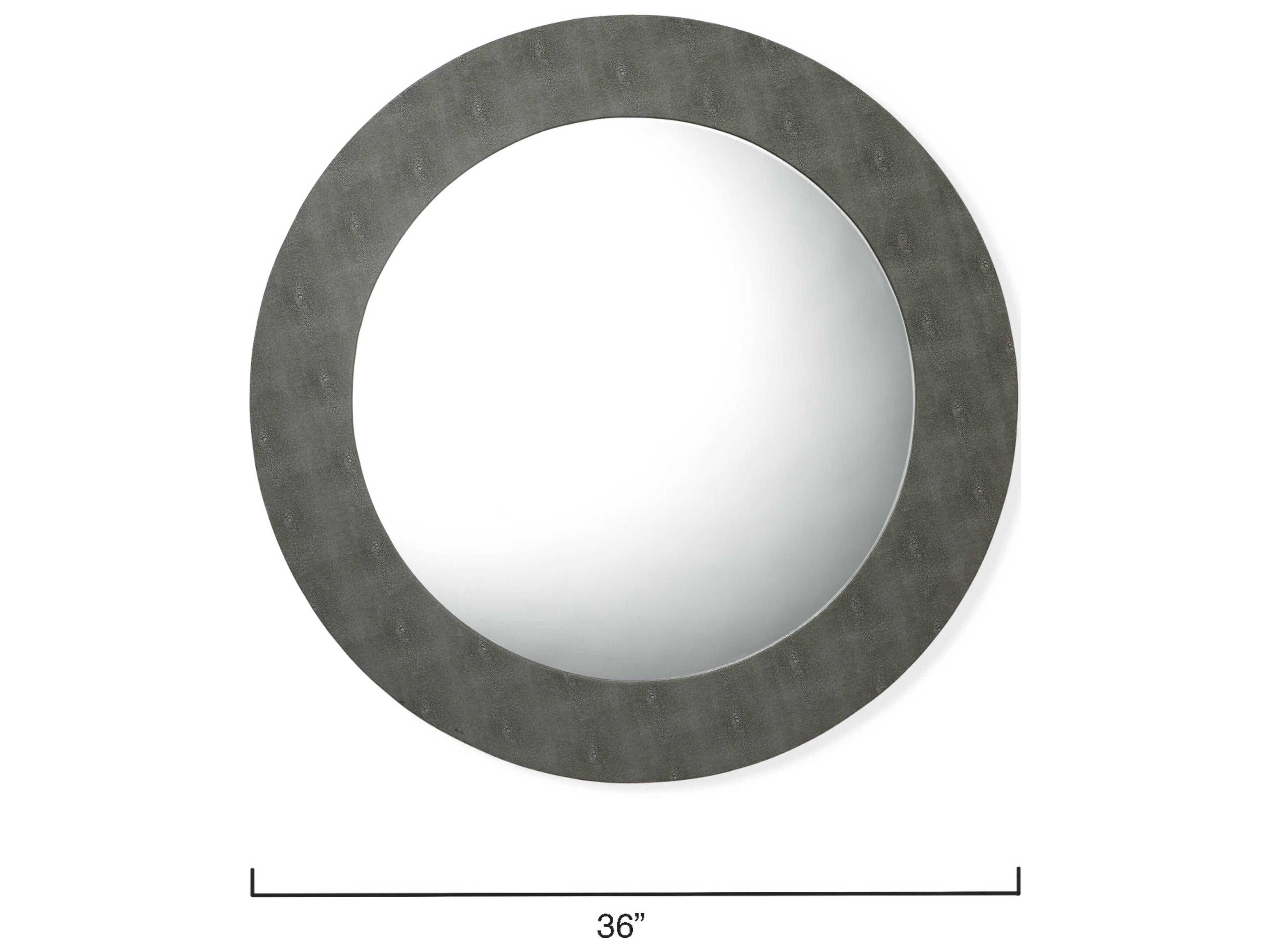 Jamie Young Chester Grey Round Wall Mirror