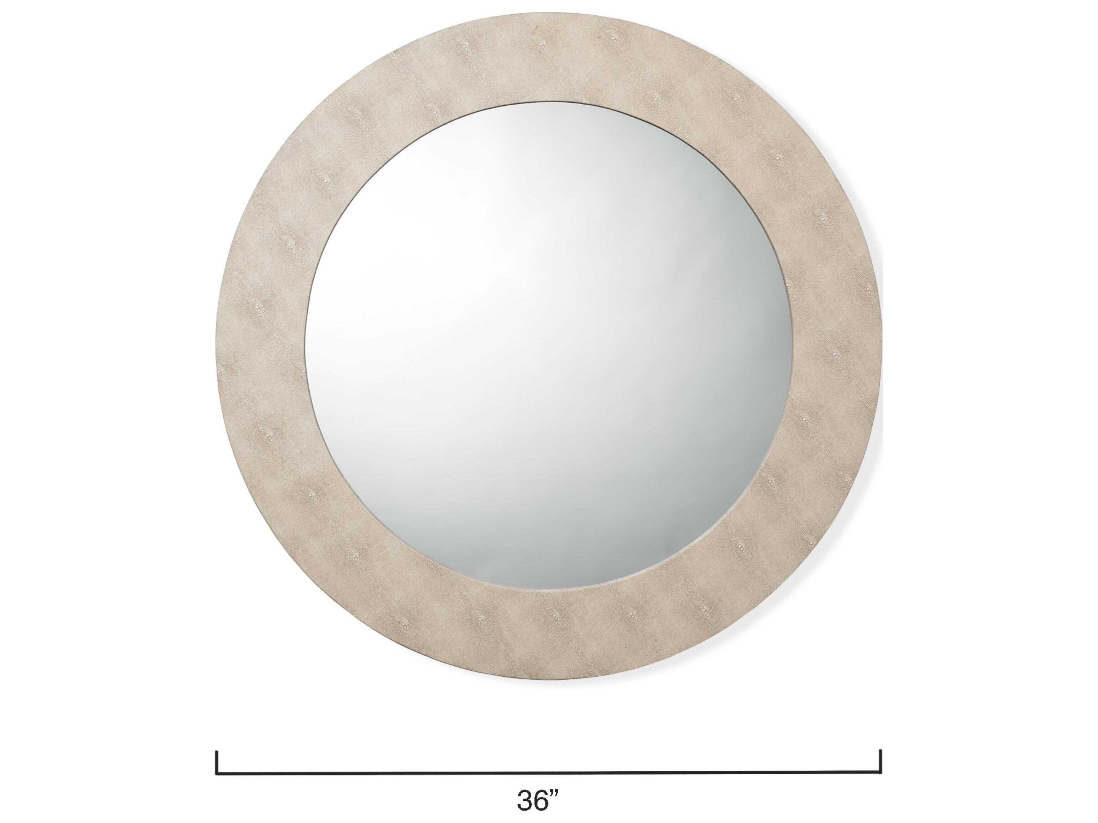 Jamie Young Chester Ivory Round Wall Mirror