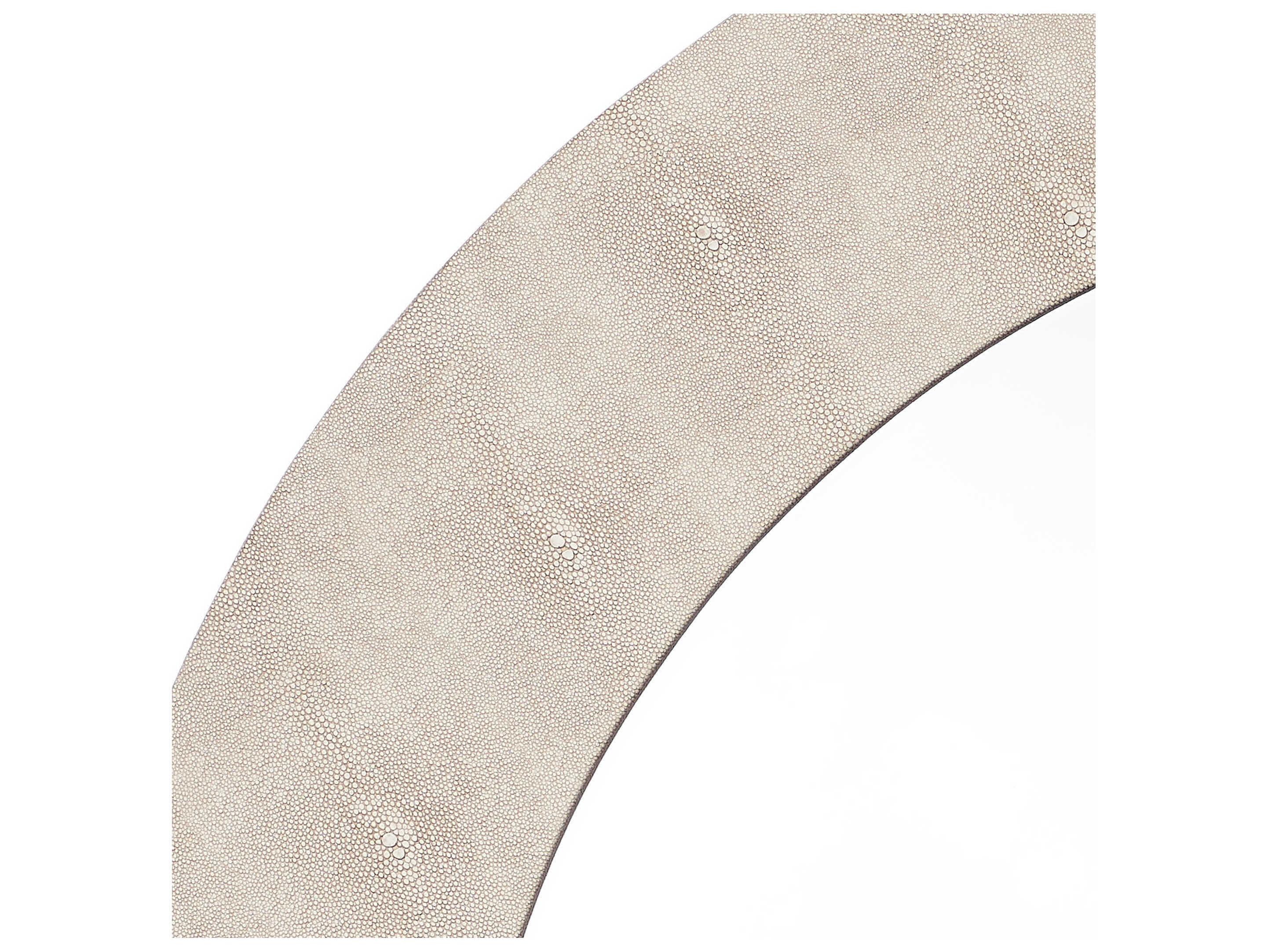 Jamie Young Chester Ivory Round Wall Mirror