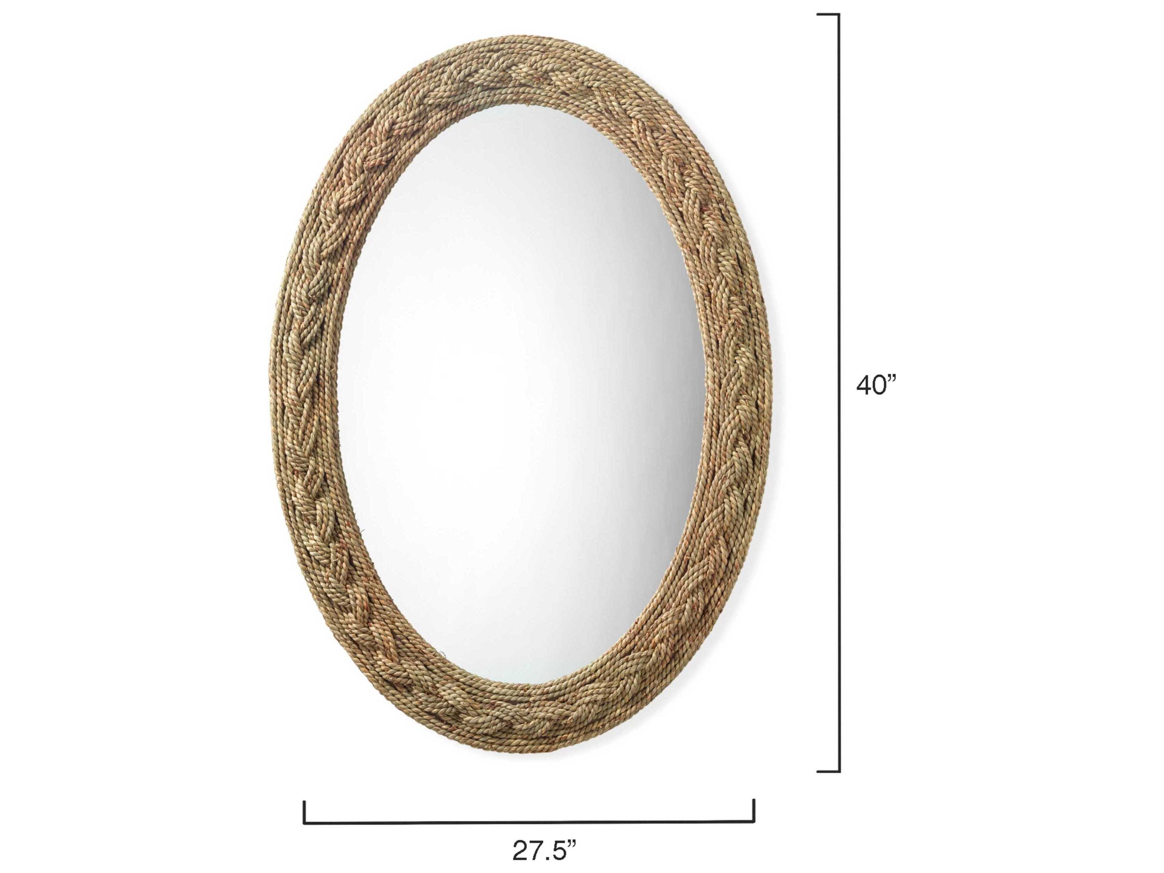 Jamie Young Lark Natural Oval Wall Mirror