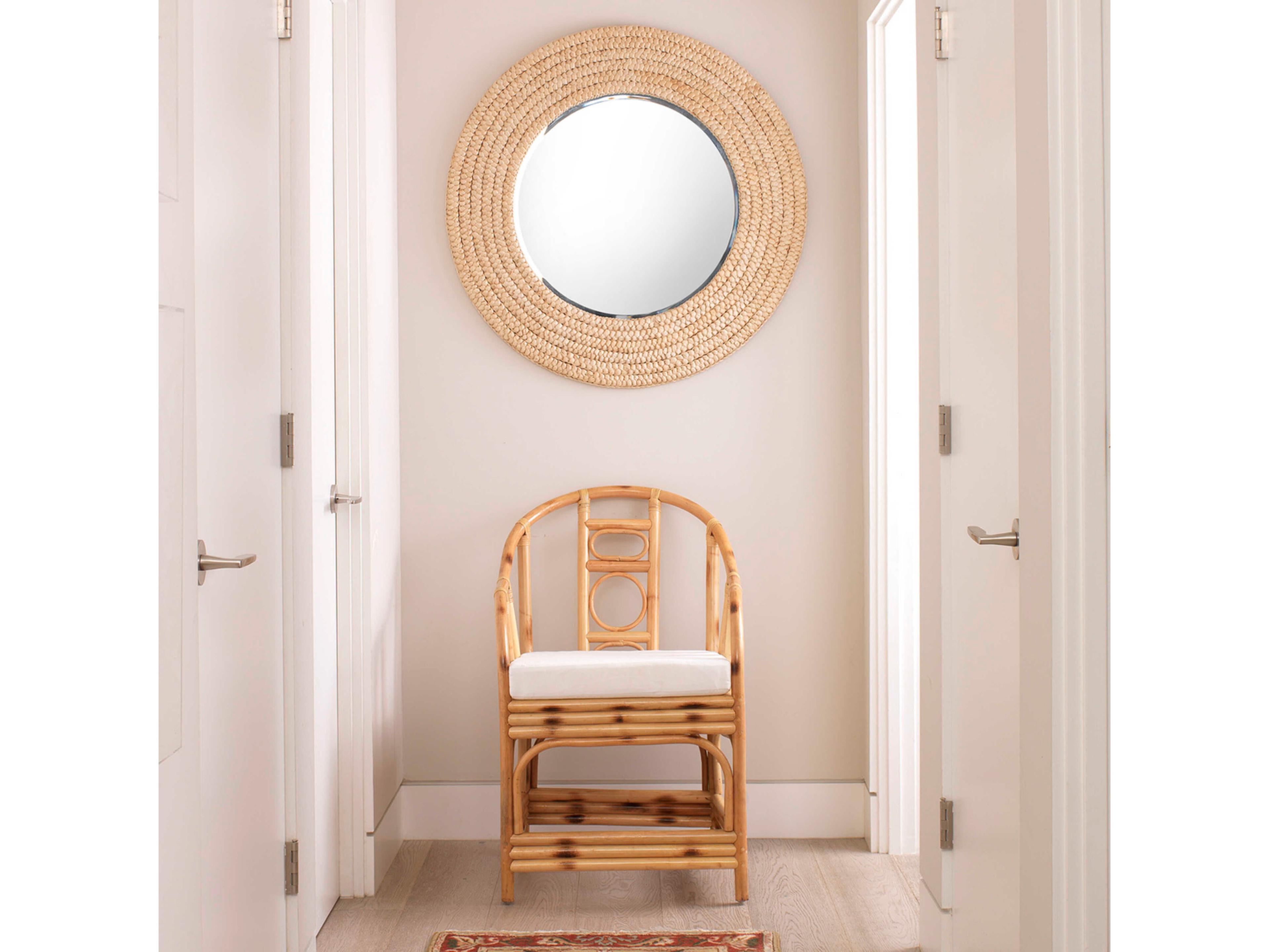 Jamie Young Meadow Natural Round Wall Mirror