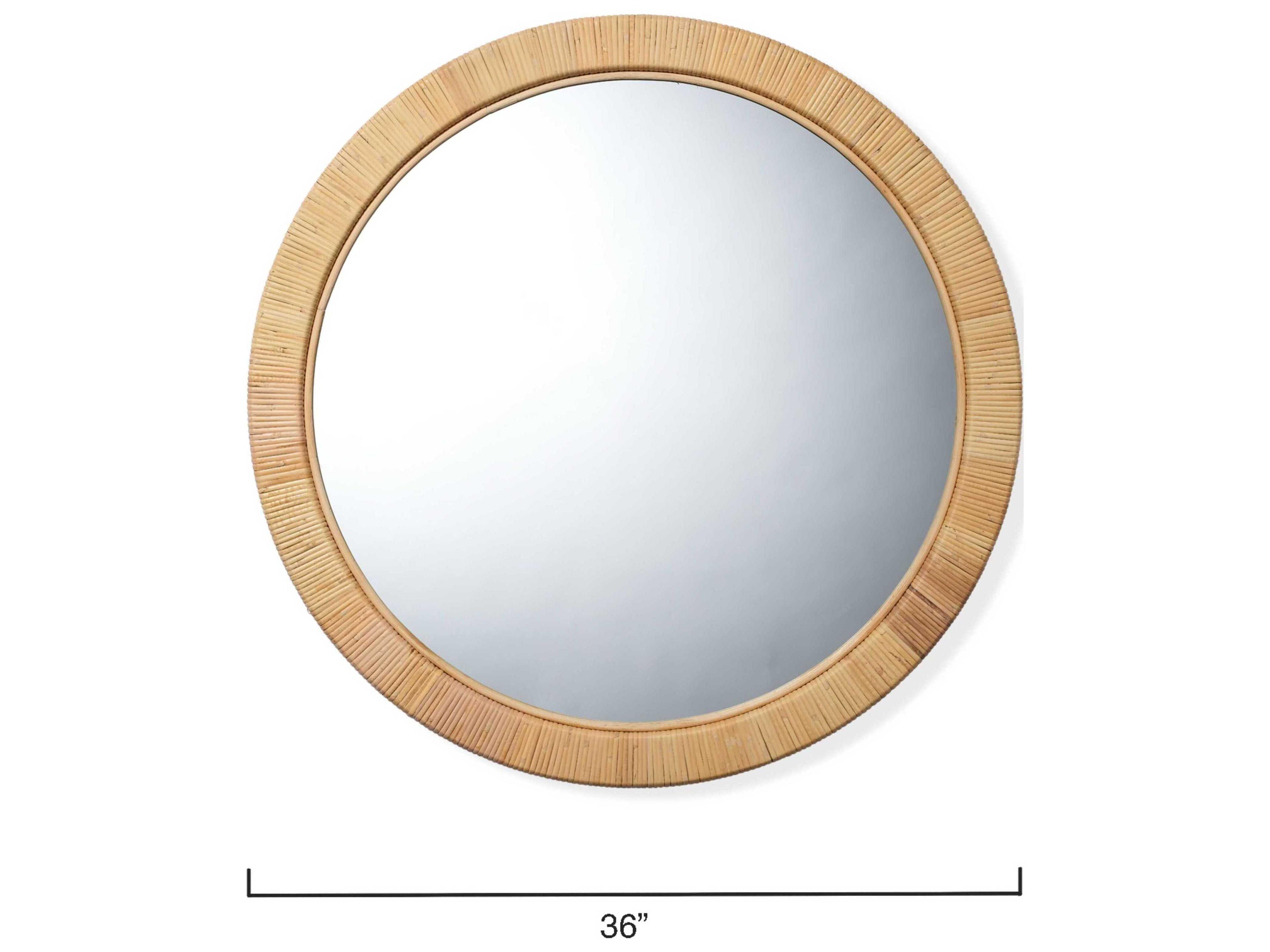 Jamie Young Ohana Natural Round Wall Mirror