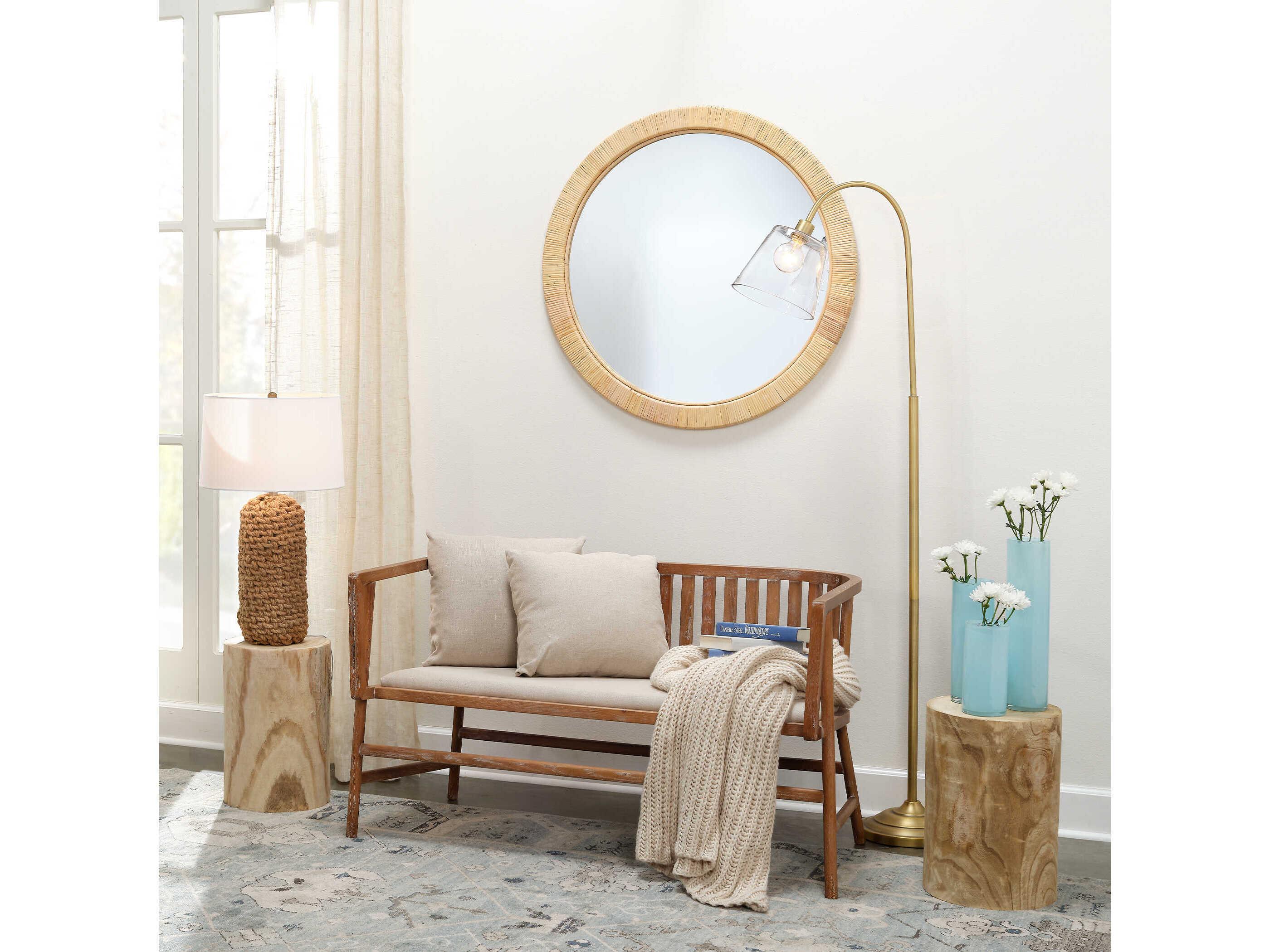 Jamie Young Ohana Natural Round Wall Mirror