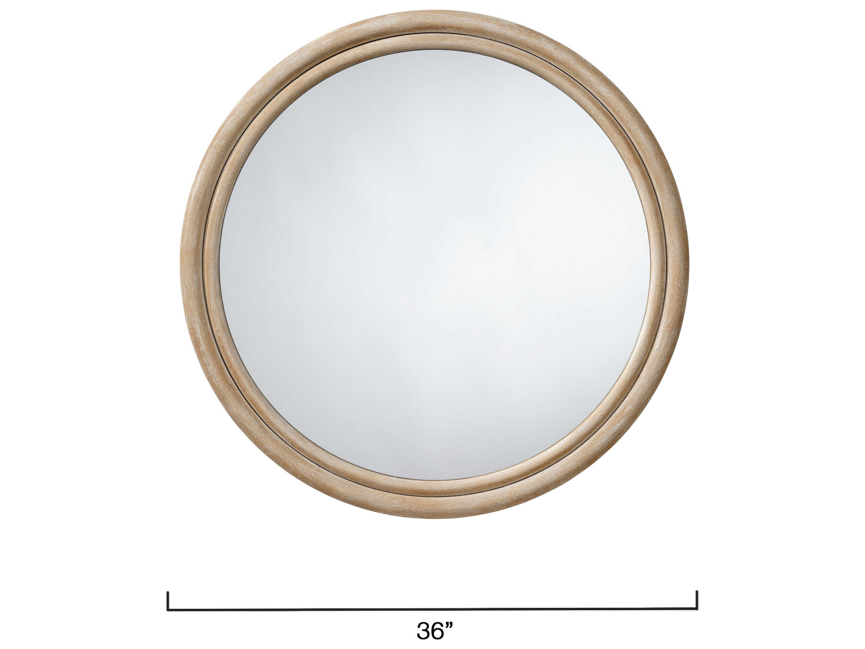 Jamie Young Riley Natural Round Wall Mirror