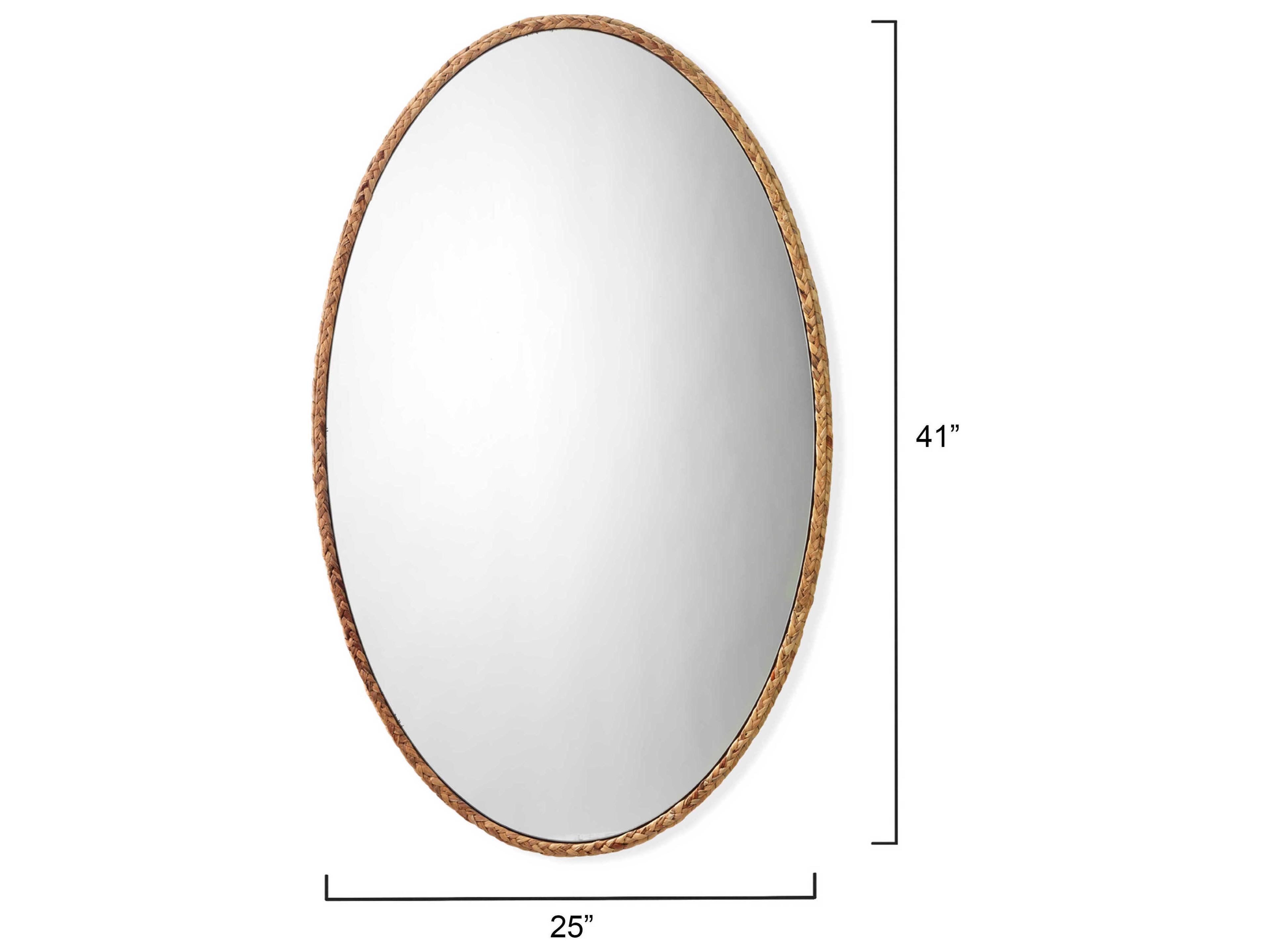 Jamie Young Sparrow Natural Oval Wall Mirror