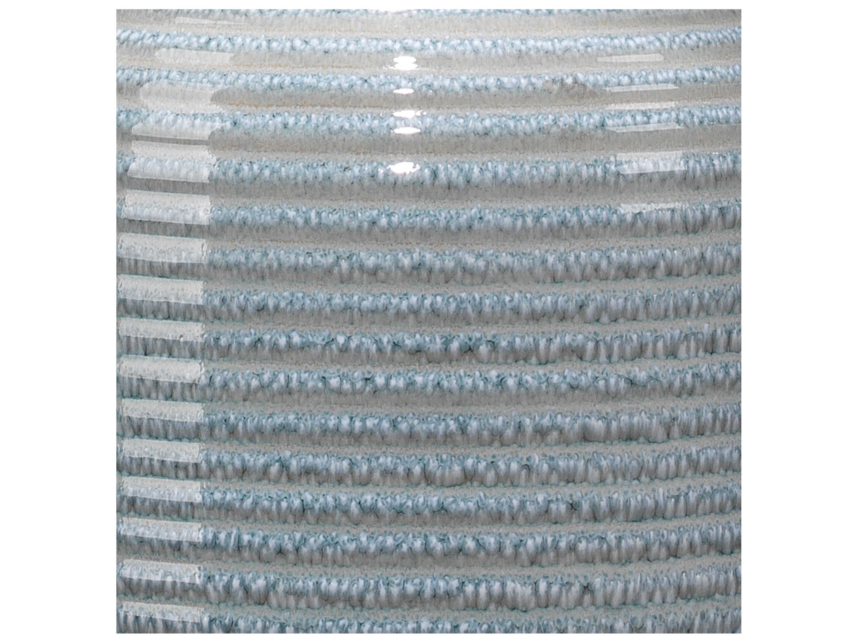 Jamie Young Declan Blue White Cotton Drum Buffet Lamp