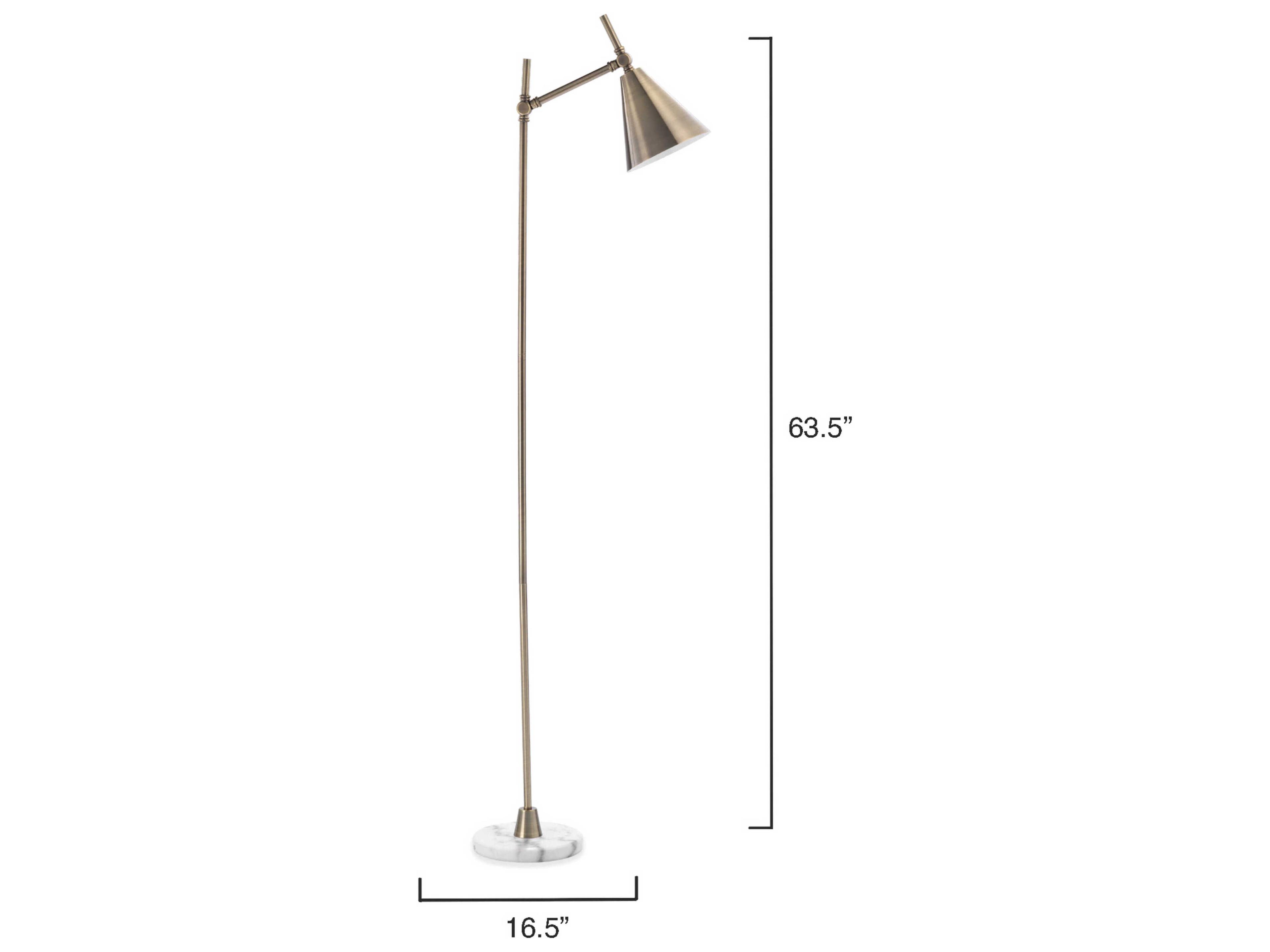 Jamie Young Kennedy Brass Floor Lamp