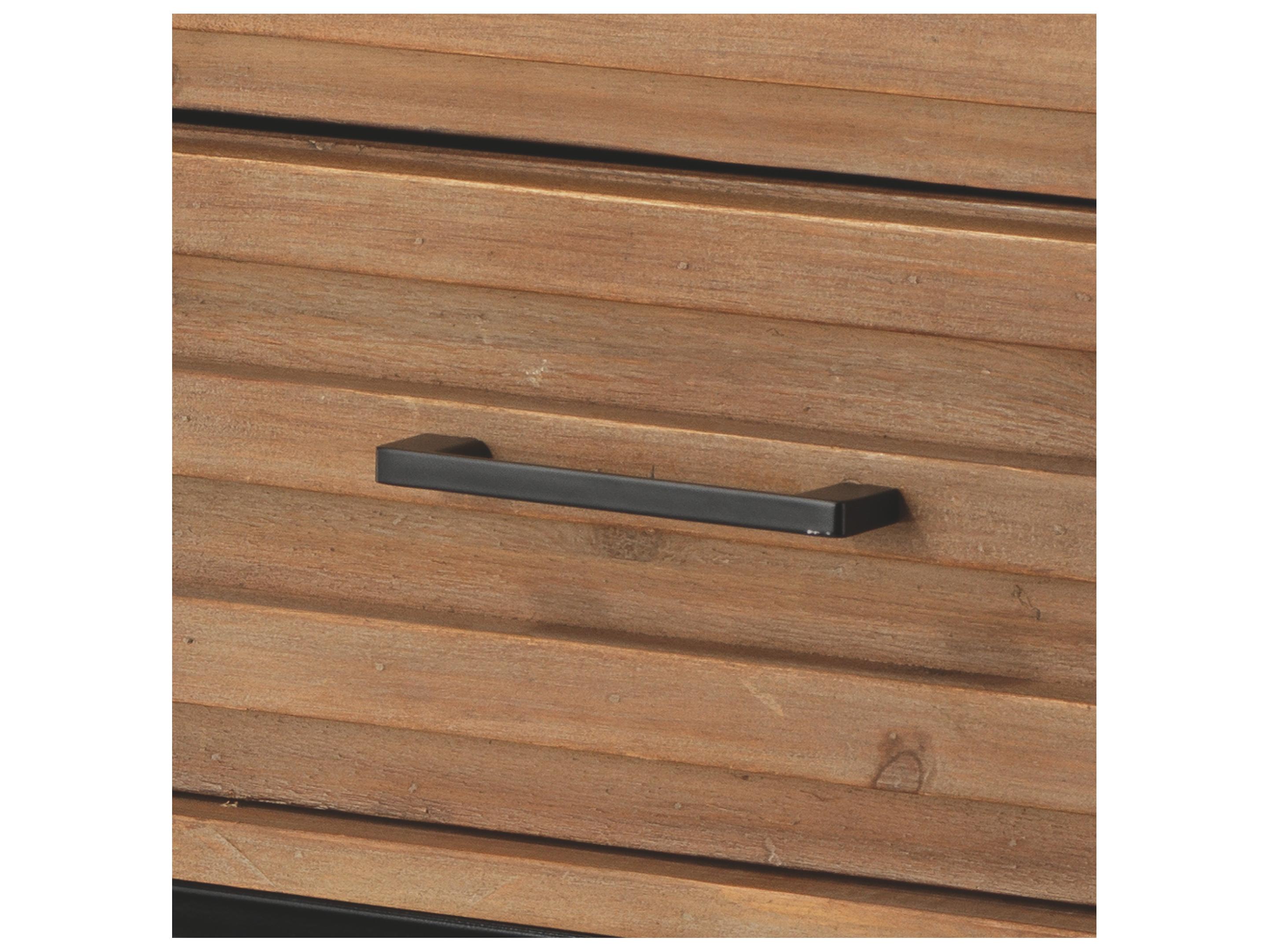 Jamie Young Logan Rectangular Wood Brown Black Console Table