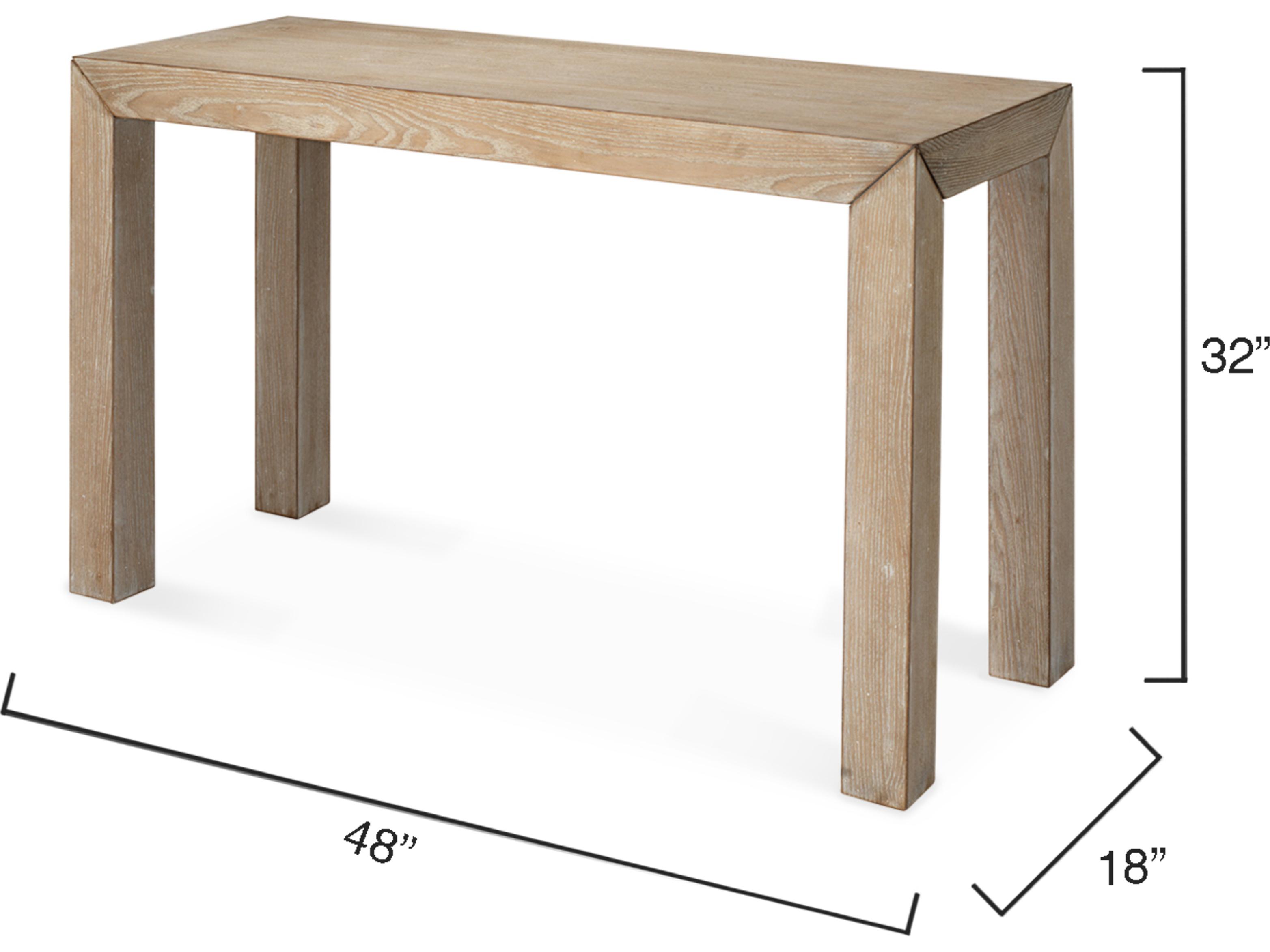 Jamie Young Parson Rectangular Wood Brown Console Table