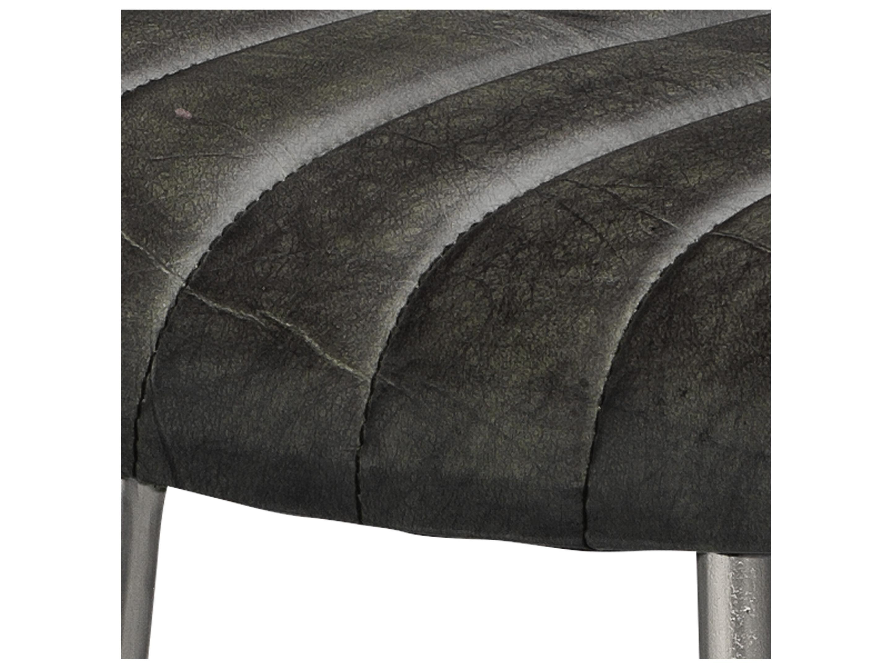Jamie Young Theo Grey Leather Counter Stool
