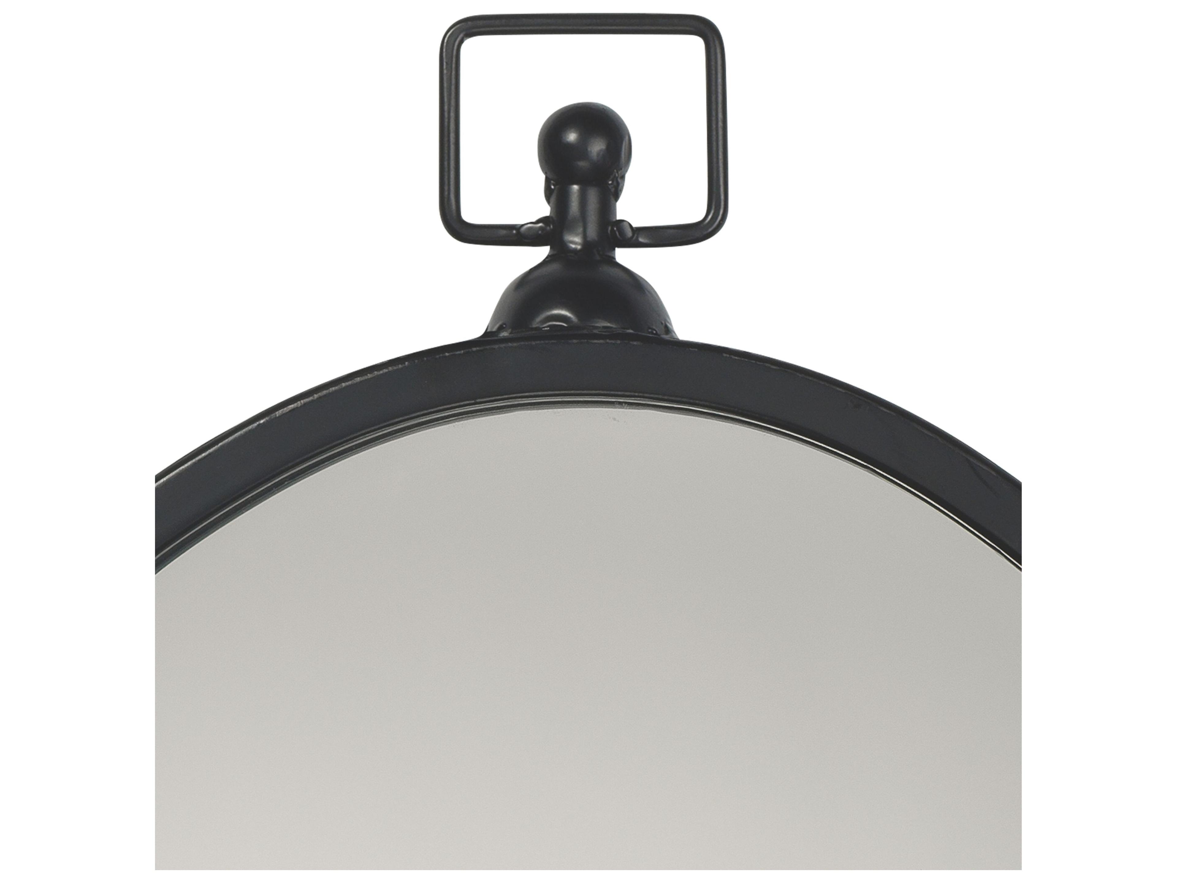 Jamie Young Wade Black Oval Wall Mirror