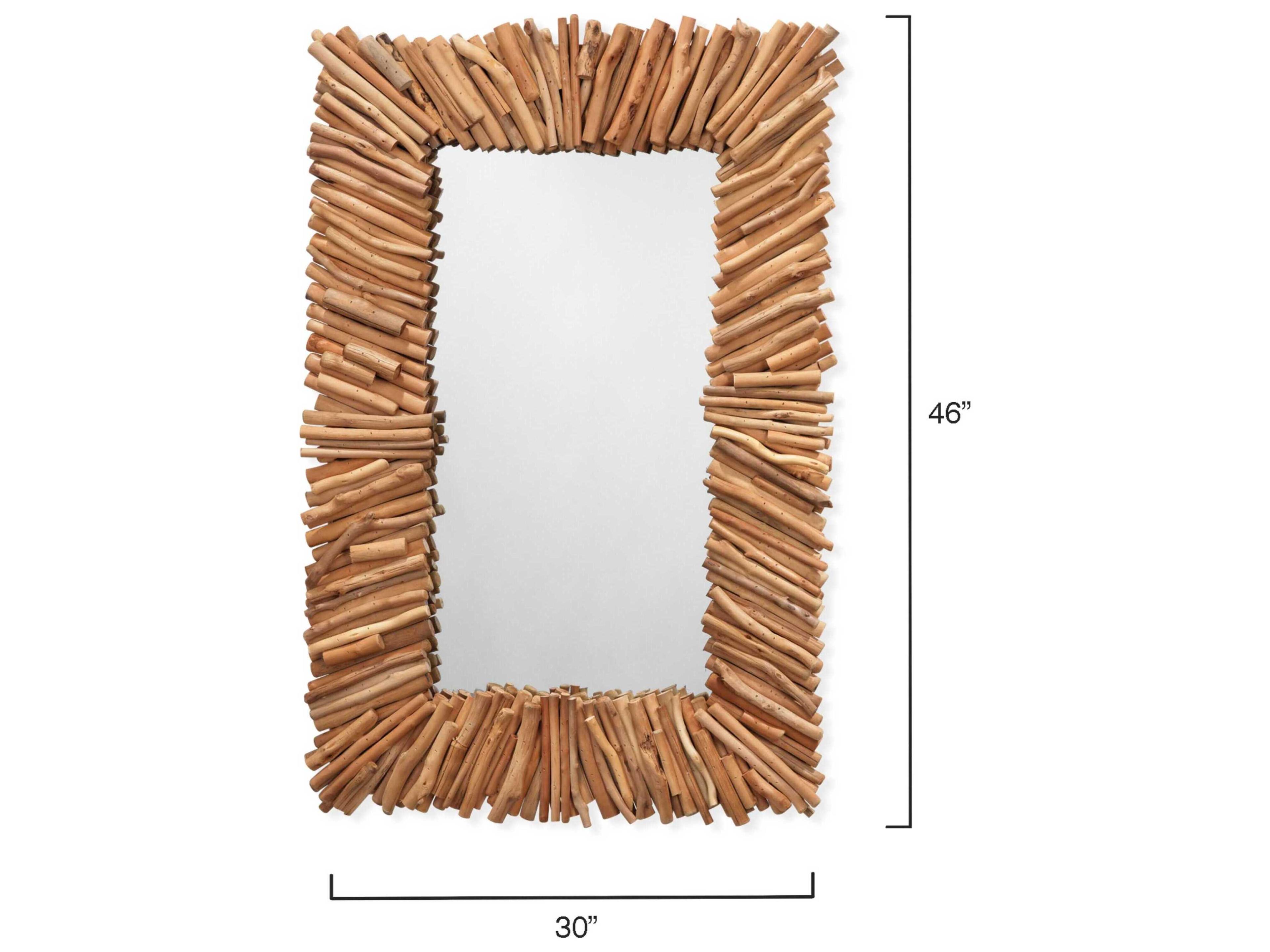 Jamie Young Driftwood Natural Rectangular Wall Mirror