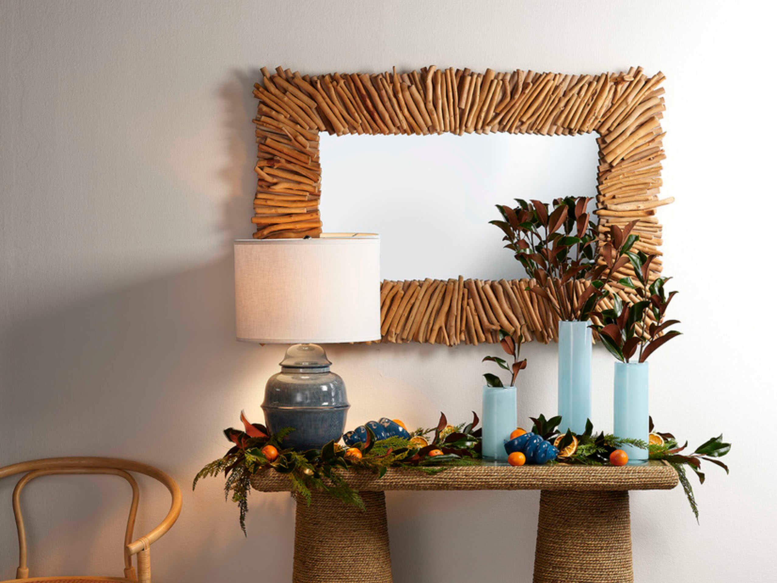 Jamie Young Driftwood Natural Rectangular Wall Mirror