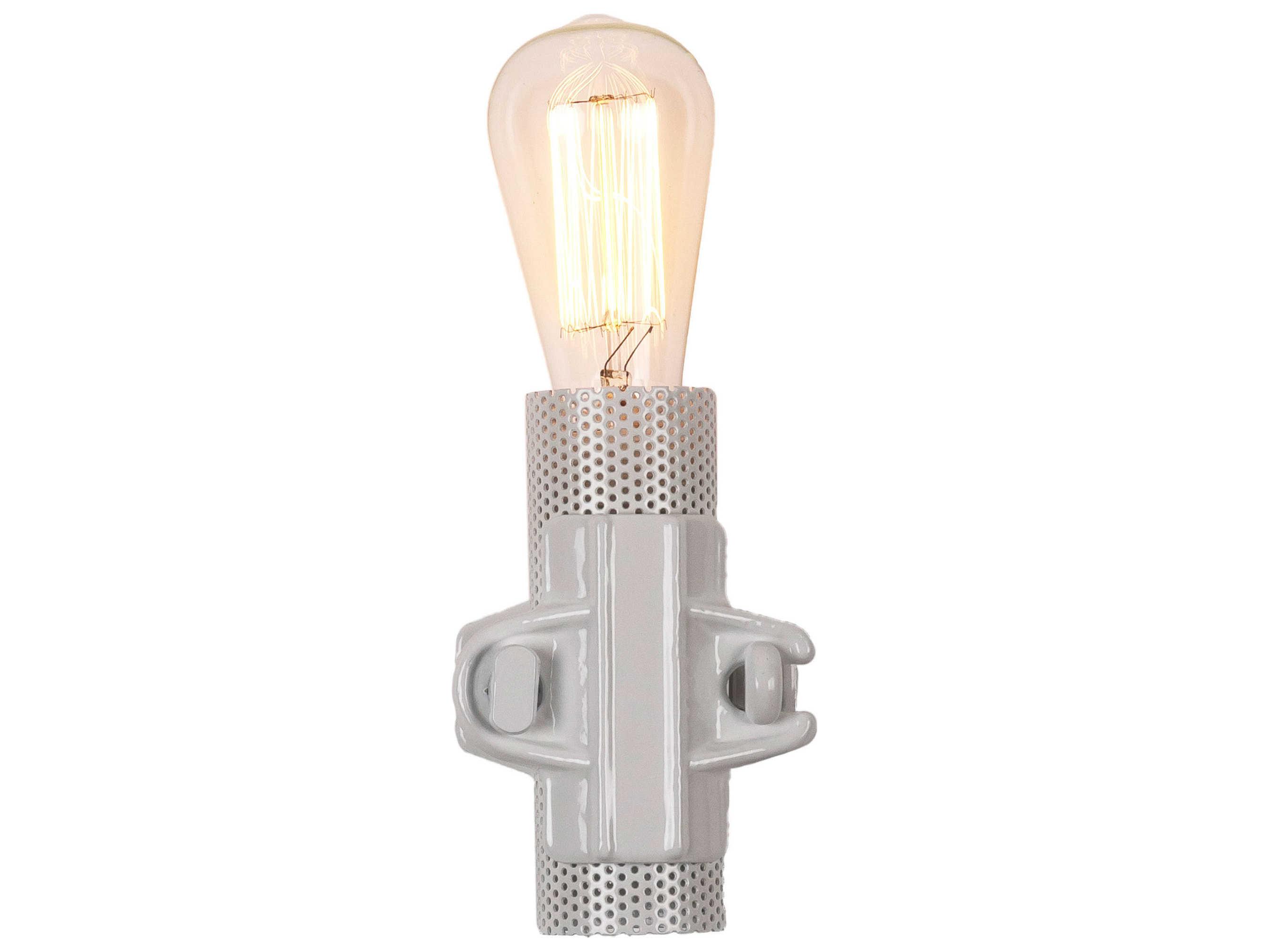 Karman Nando 1-Light White Wall Sconce