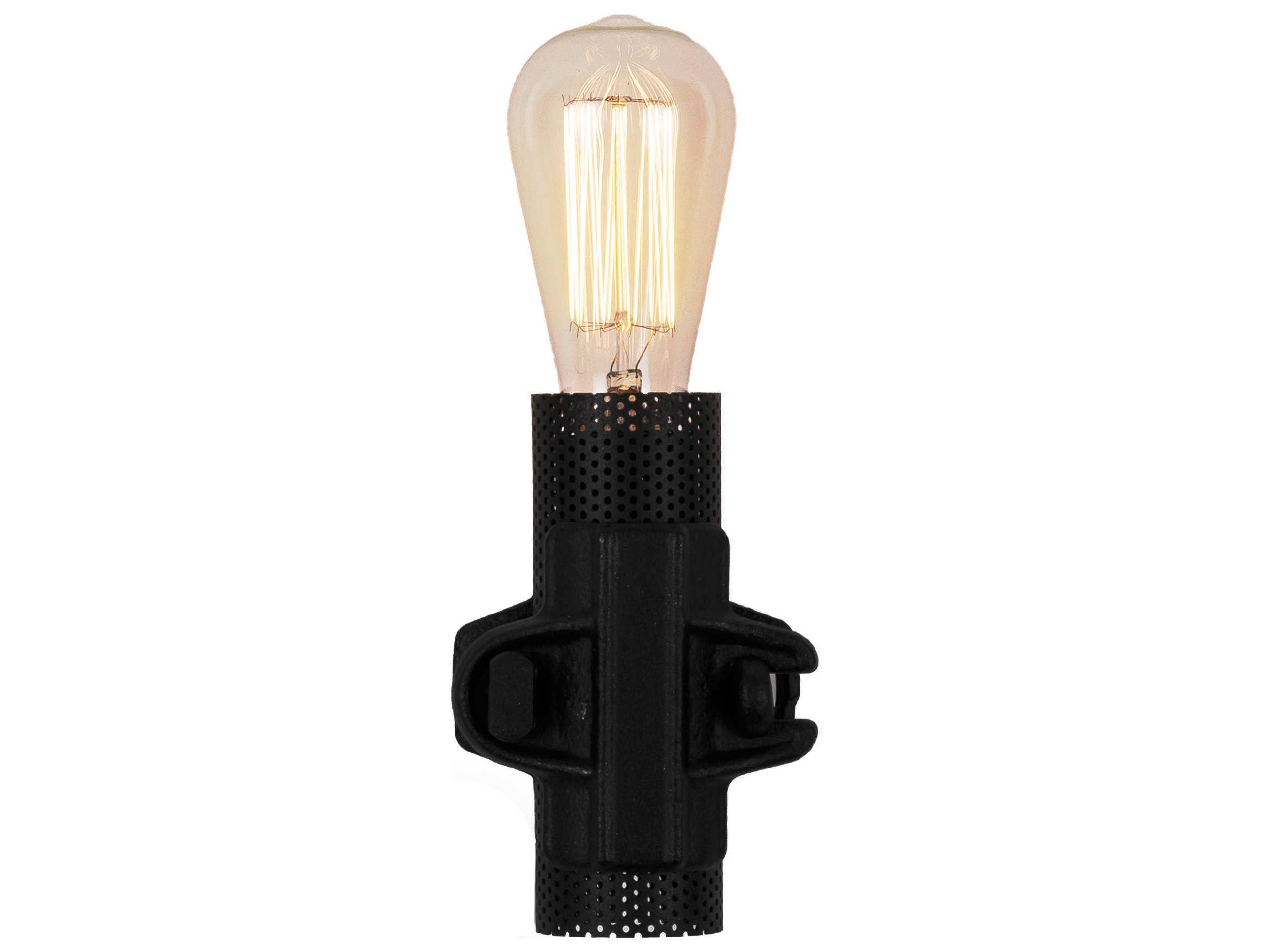 Karman Nando 1-Light Charcoal Grey Black Wall Sconce