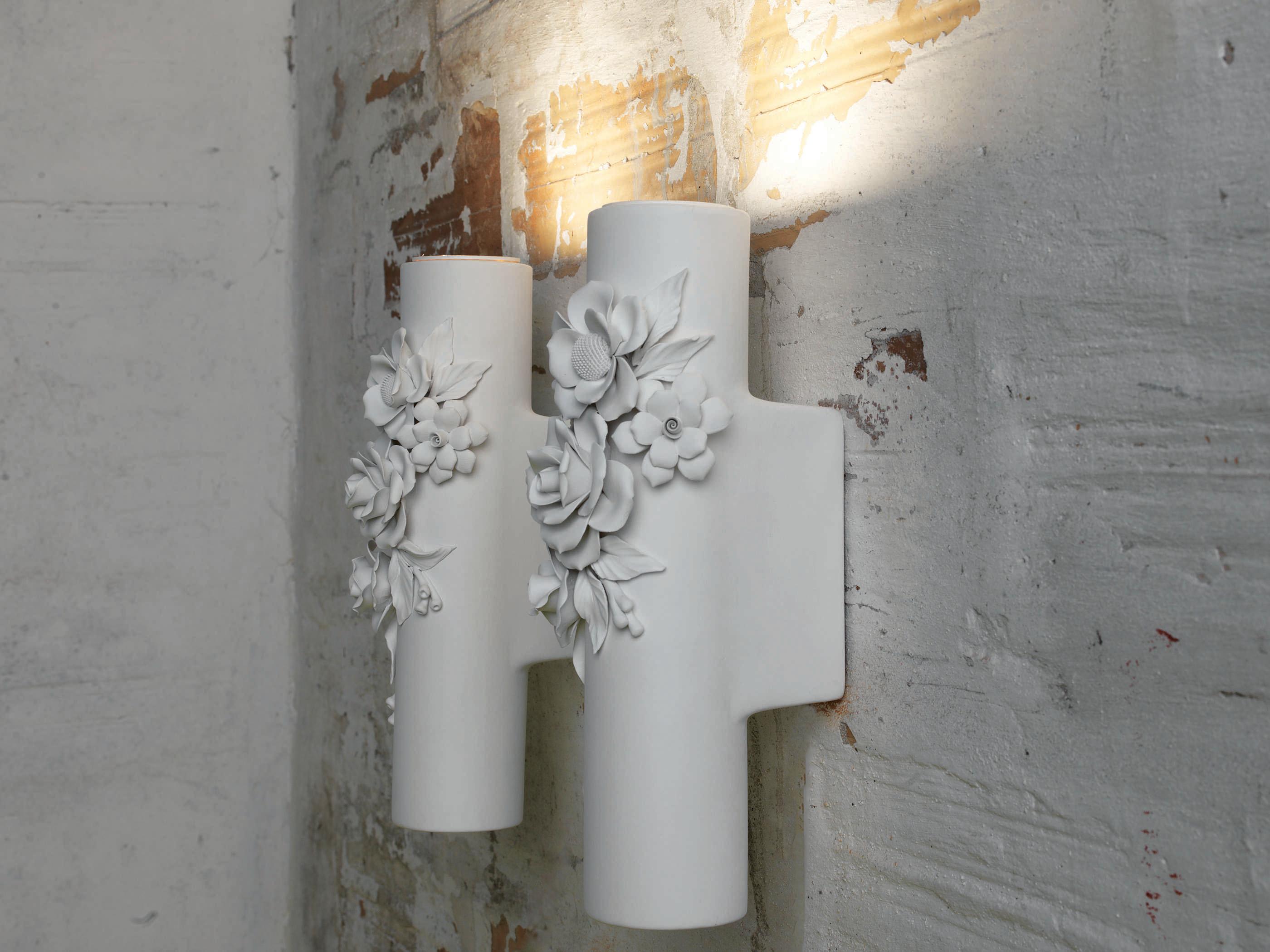 Karman Capodimonte 1-Light White Wall Sconce